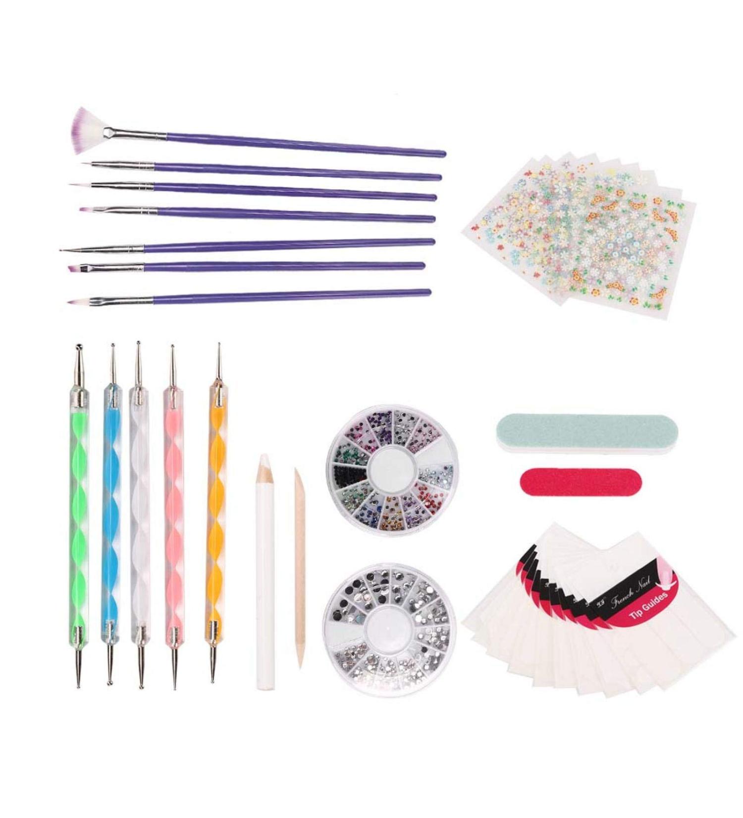 Exquisite Fashion Easy To Use Nail Art Sticker Nail Art Brush High-Quality Materials Practical for Home Salon Shop - Buy Online on GoSupps.com