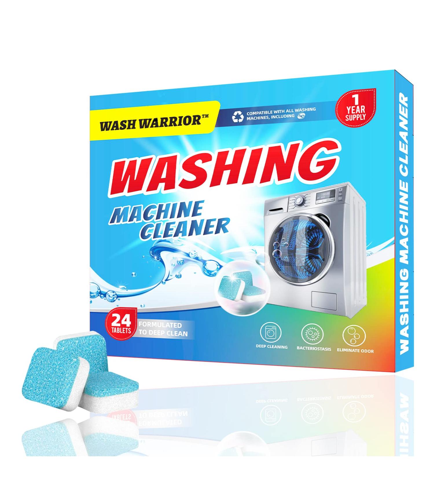 Wash Warrior Washing Machine Cleaner Tablets - Deep Clean for All Machines - 24 Tablets - Buy Online on GoSupps.com