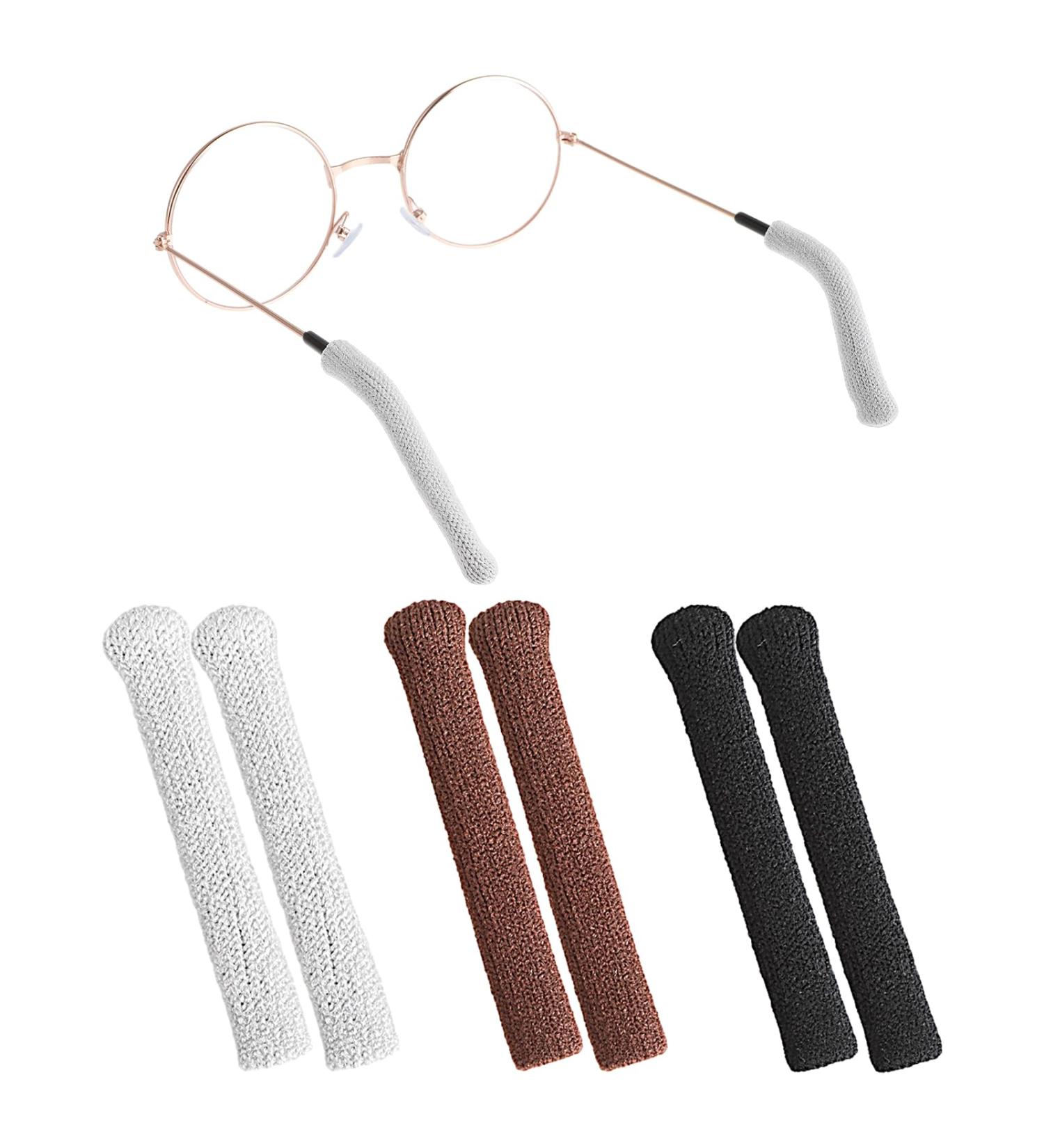 Ouligay Anti-Slip Knitted Cotton Glasses Ear Pads - 3 Pairs of Soft Elastic Pillows for Sunglasses & Reading Glasses - International Shipping Available - Buy Online on GoSupps.com