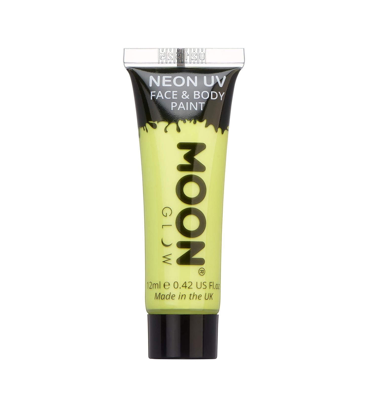 12ml Neon UV Face & Body Paint in Pastel Yellow | Moon Glow - Buy Online on GoSupps.com