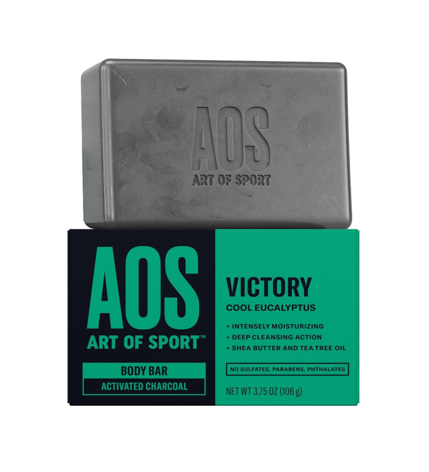 Art of Sport Mens Bar Soap - Charcoal Activated Hand, Face, and Body Soap - Eucalyptus Fragrance - Made with Natural Botanicals - Moisturizing Tea Tree Soap - Victory Scent - 3.75 Ounce (Pack of 2) - Buy Online on GoSupps.com