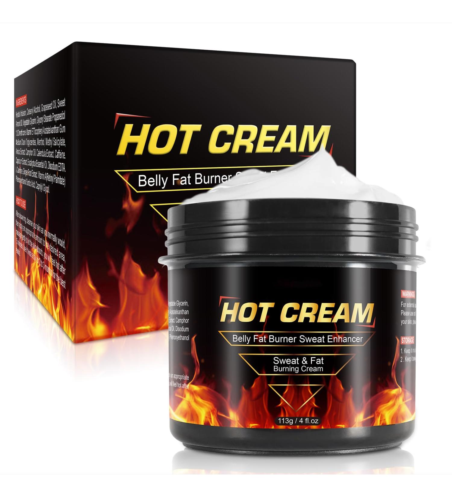 Hot Sweat Cream Stomach Fat Burner for Women and Men Natural Belly Fat Burner for Women Workout Enhancer Firming and Tightening Cream for Thighs Legs Abdomen Arms and Buttocks - Buy Online on GoSupps.com
