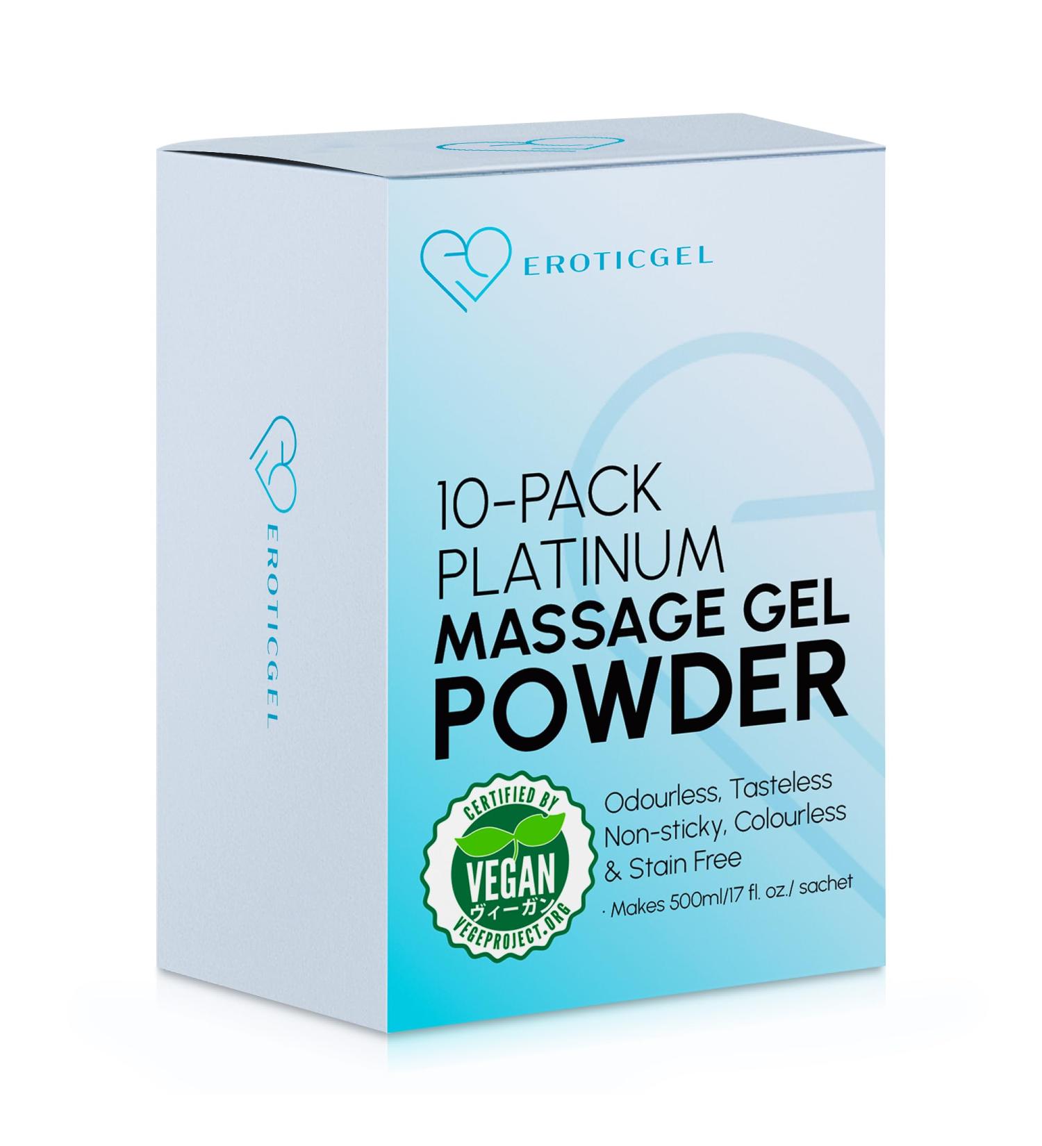 10x Premium Massage Gel Powder | 5g Travel Bag | 500ml Made in Japan | Paraben & Glycerin Free - Buy Online on GoSupps.com