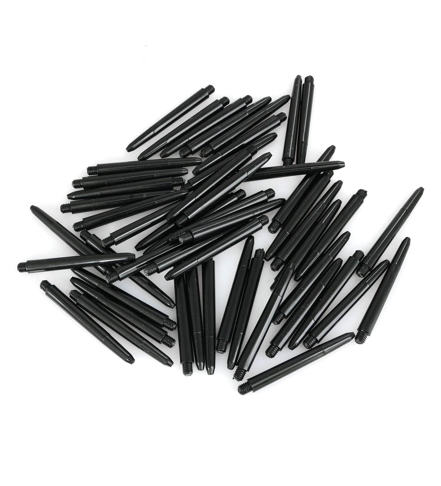 Heyous 2BA Nylon Shaft Dart Accessories - 50 Short Size 48mm Black Pieces - Buy Online on GoSupps.com