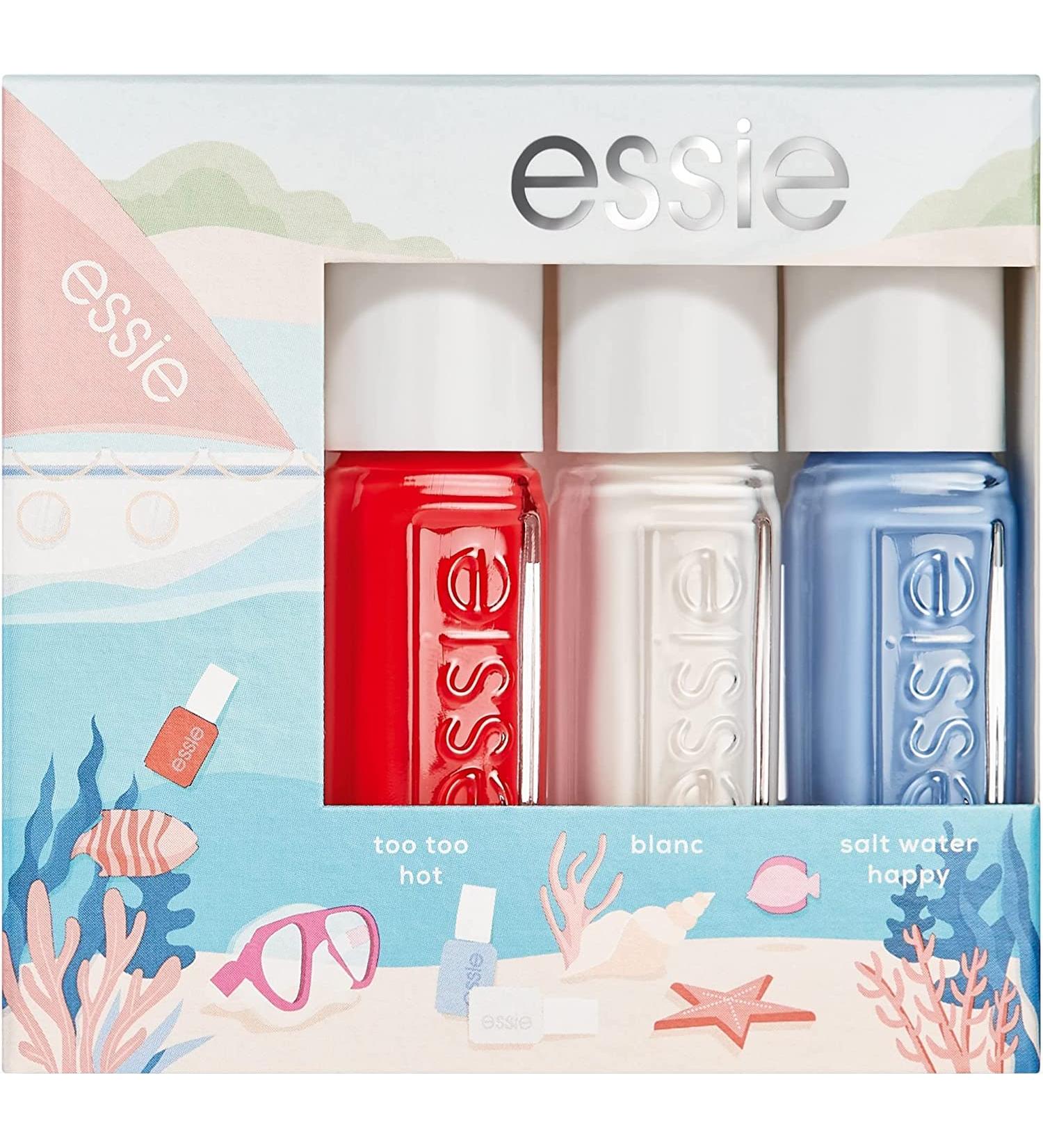 ESSIE - Mini Trio Summer 2022 Set - Too too hot white salt water happy