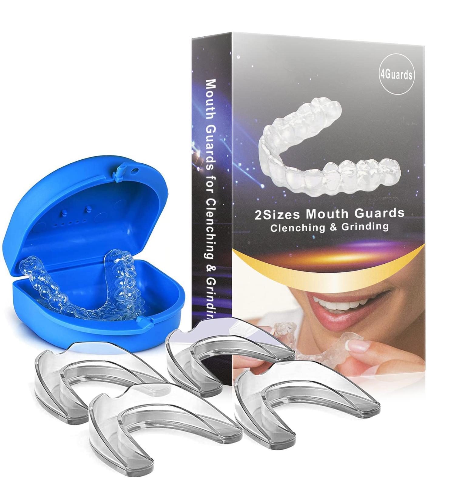 Adults & Kids Dental Night Guard for Teeth Grinding & Clenching - BPA Free, 2 Sizes, Pack of 4 - Buy Online on GoSupps.com
