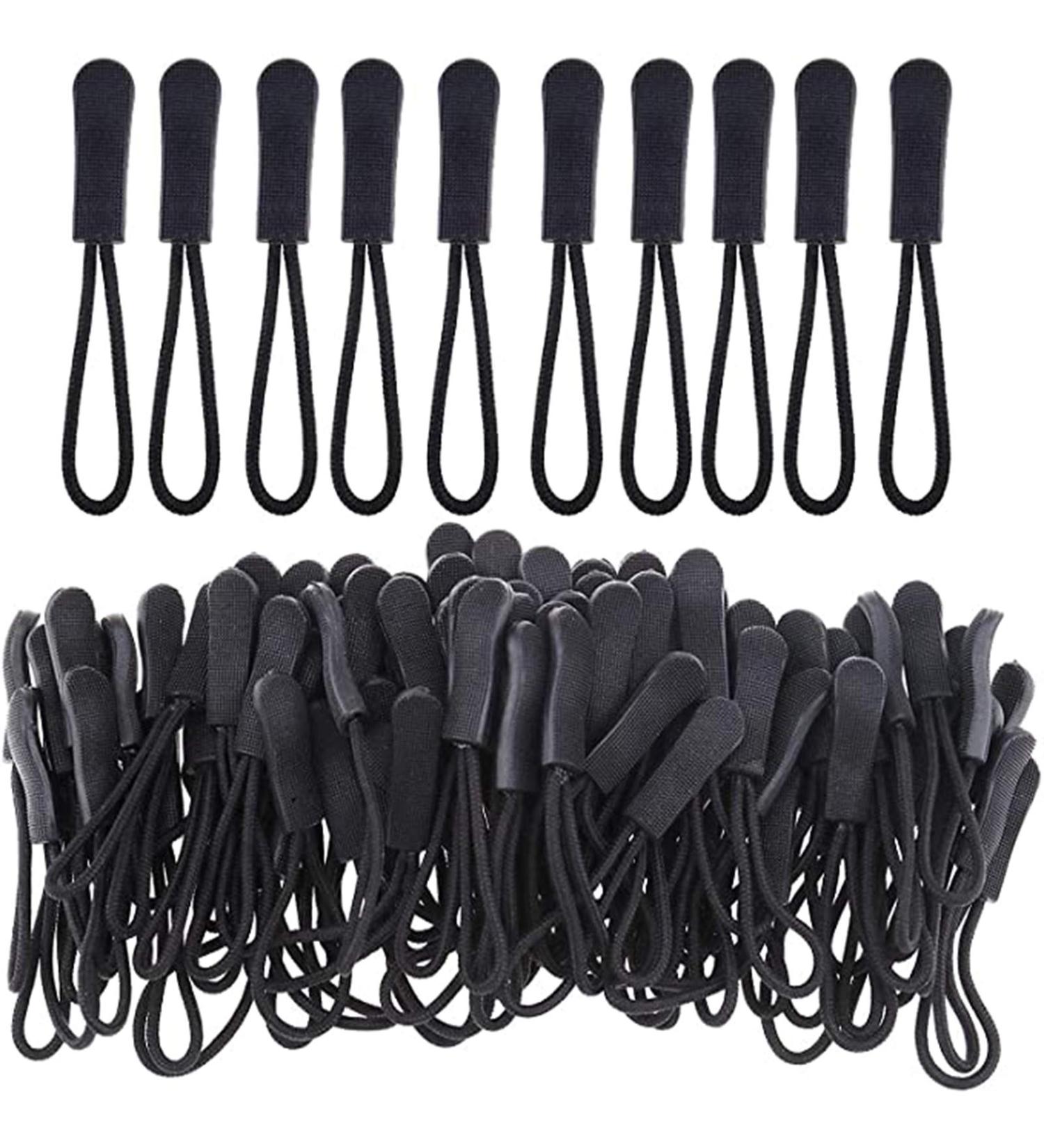 Junao 50 Pack Zipper Pulls - Black Zip Tags & Extensions for Jackets Backpacks Tents & Luggage - Buy Online on GoSupps.com