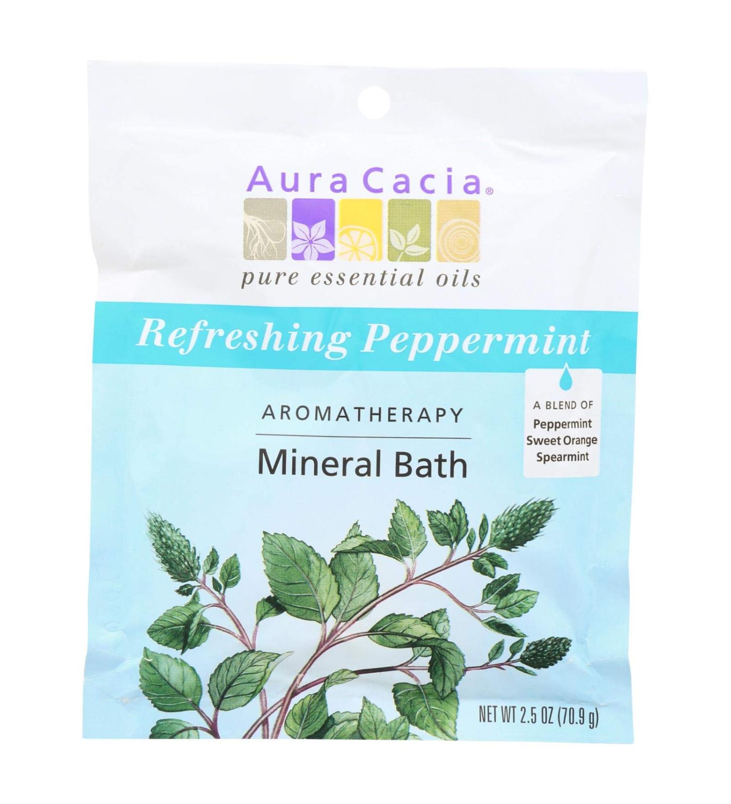 Aura Cacia  Mineral Bath Peppermint  2.5 Ounce6