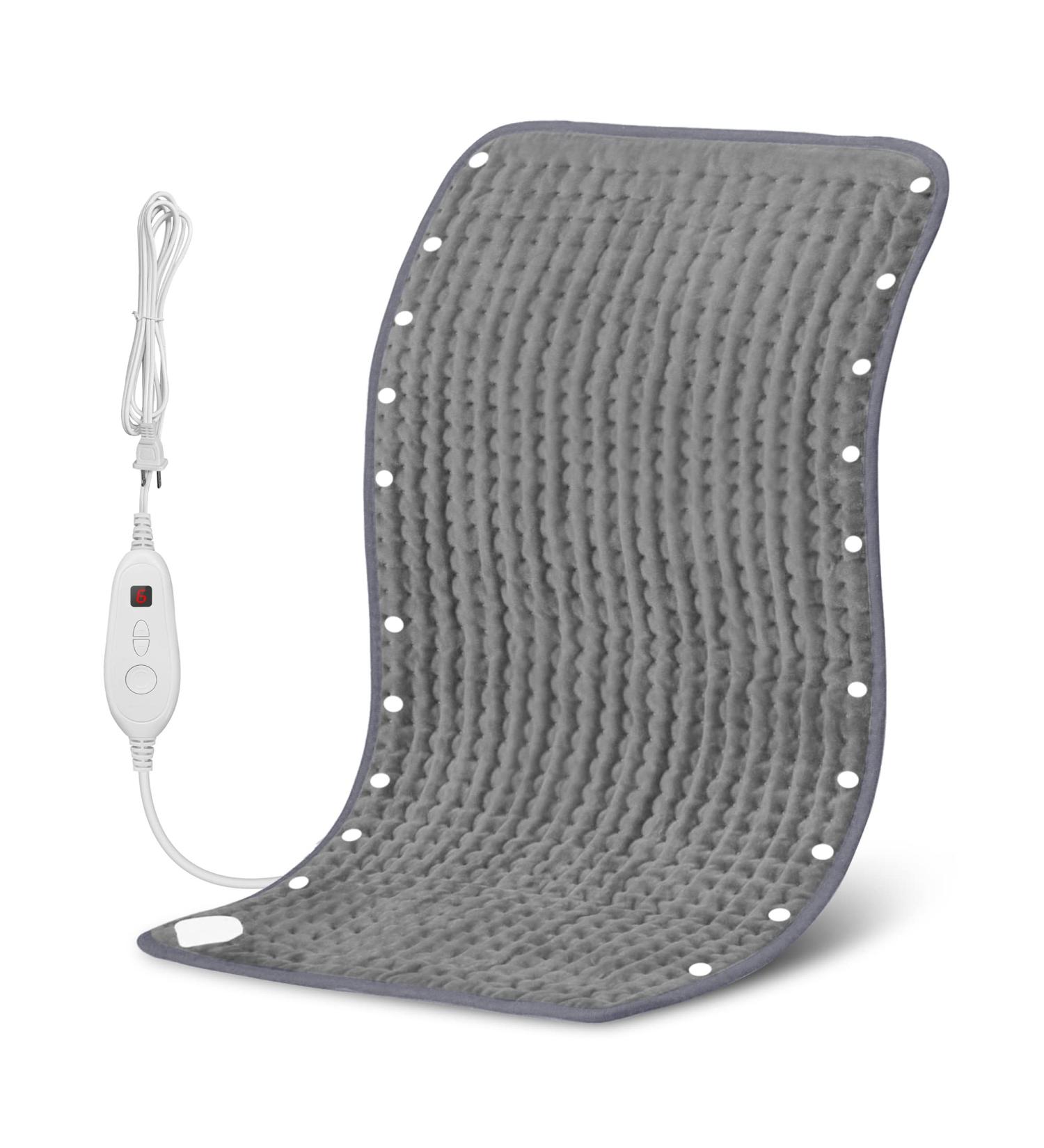 Snailax Heating Pad & Foot Warmer - 6 Temp Settings, Auto Shut Off - 17x33 Grey - Buy Online on GoSupps.com