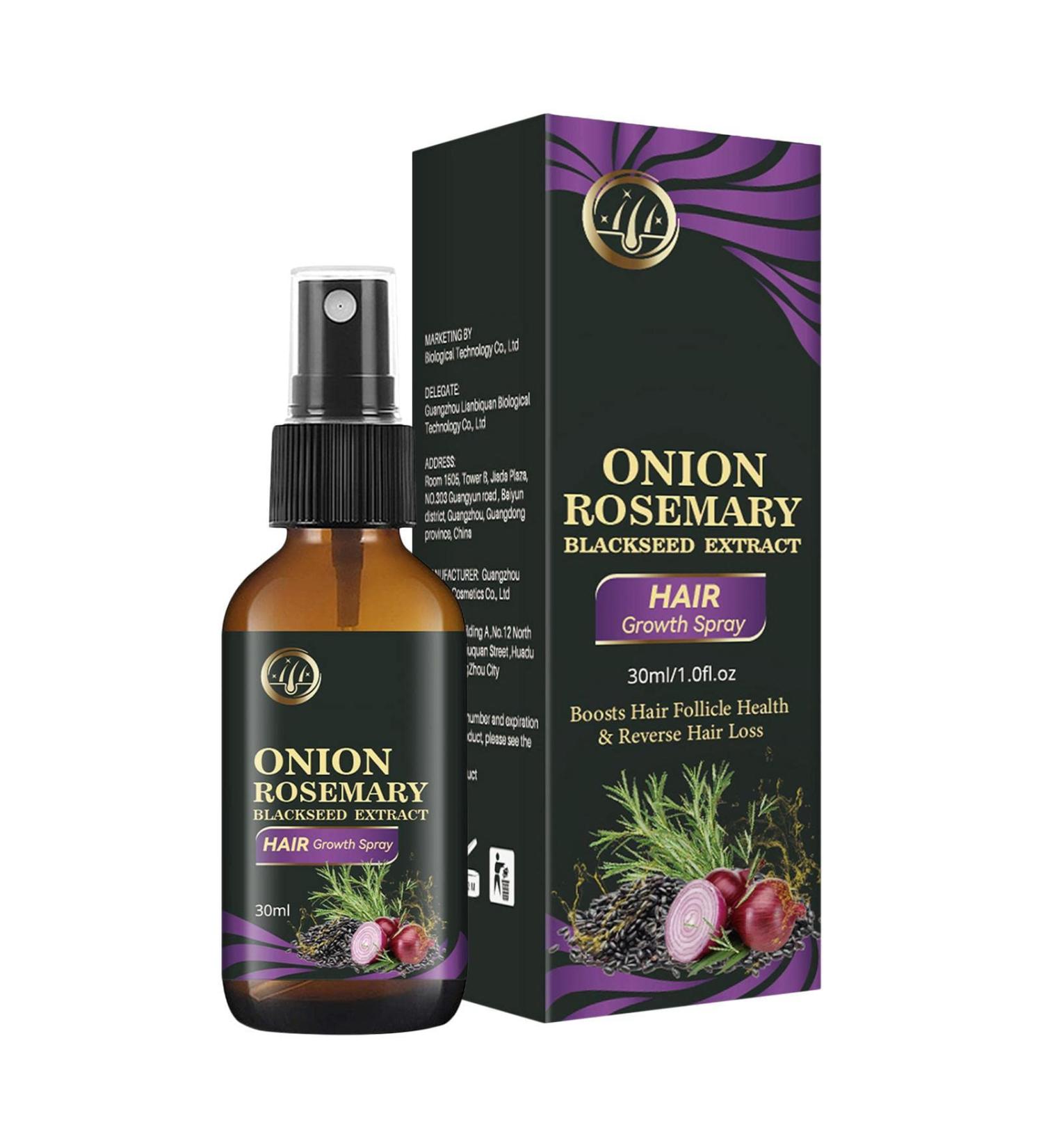 Hongjingda Rosemary Black Cumin Oil 30 ml Black Cumin Hair Growth Mist Natural Hair Growth for Damaged and Weak Hair Fermented Rice for All Hair Types - Buy Online on GoSupps.com