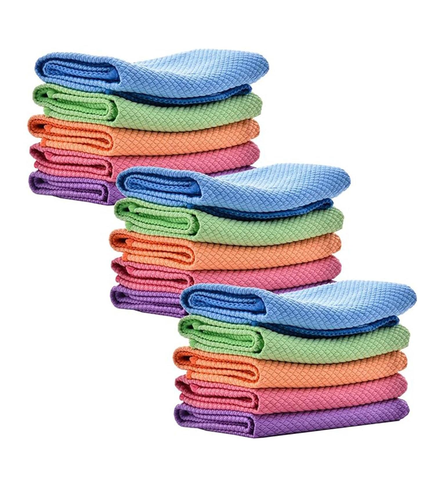 Probable Cleaning Cloth Probablei Fish Scale Cleaning Cloth Streak-Free Miracle Cleaning Cloths - Reusable (15PC 30 * 40CM) 15pc 30*40CM - Buy Online on GoSupps.com