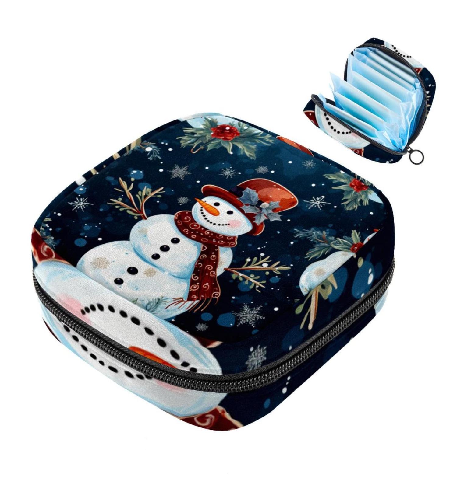 Muoooum Merry Christmas Sanitary Napkin Storage Bag | Portable Menstrual Pad & Cup Pocket for Girls & Women - Color 3 1 Count - Buy Online on GoSupps.com