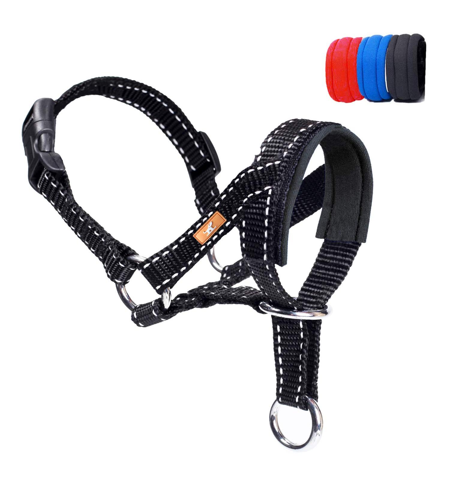 Dog Head Collar with Reflective Strap to Stop Pulling for Small Medium and Large Dogs Adjustable (L Black) L (Pack of 1) Black - Buy Online on GoSupps.com