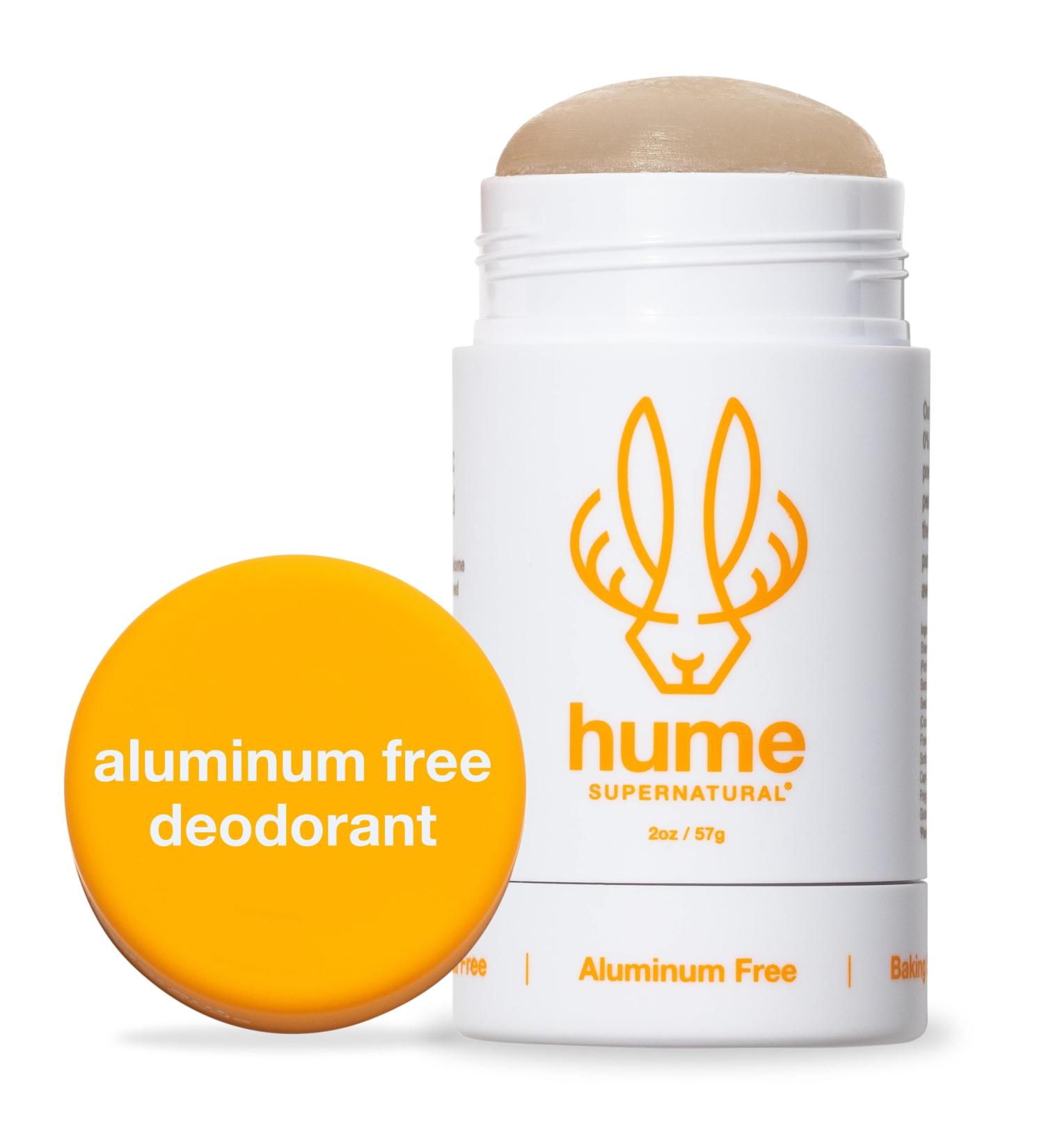 Hume Supernatural Aluminum Free Deodorant for Women & Men - Safe for Sensitive Skin - Probiotic Plant-Based Baking Soda Free Aloe & Cactus Flower Anti Sweat Stain & Odor - Amber Woods 1-Pack Amber Woods - 1 pack - Buy Online on GoSupps.com
