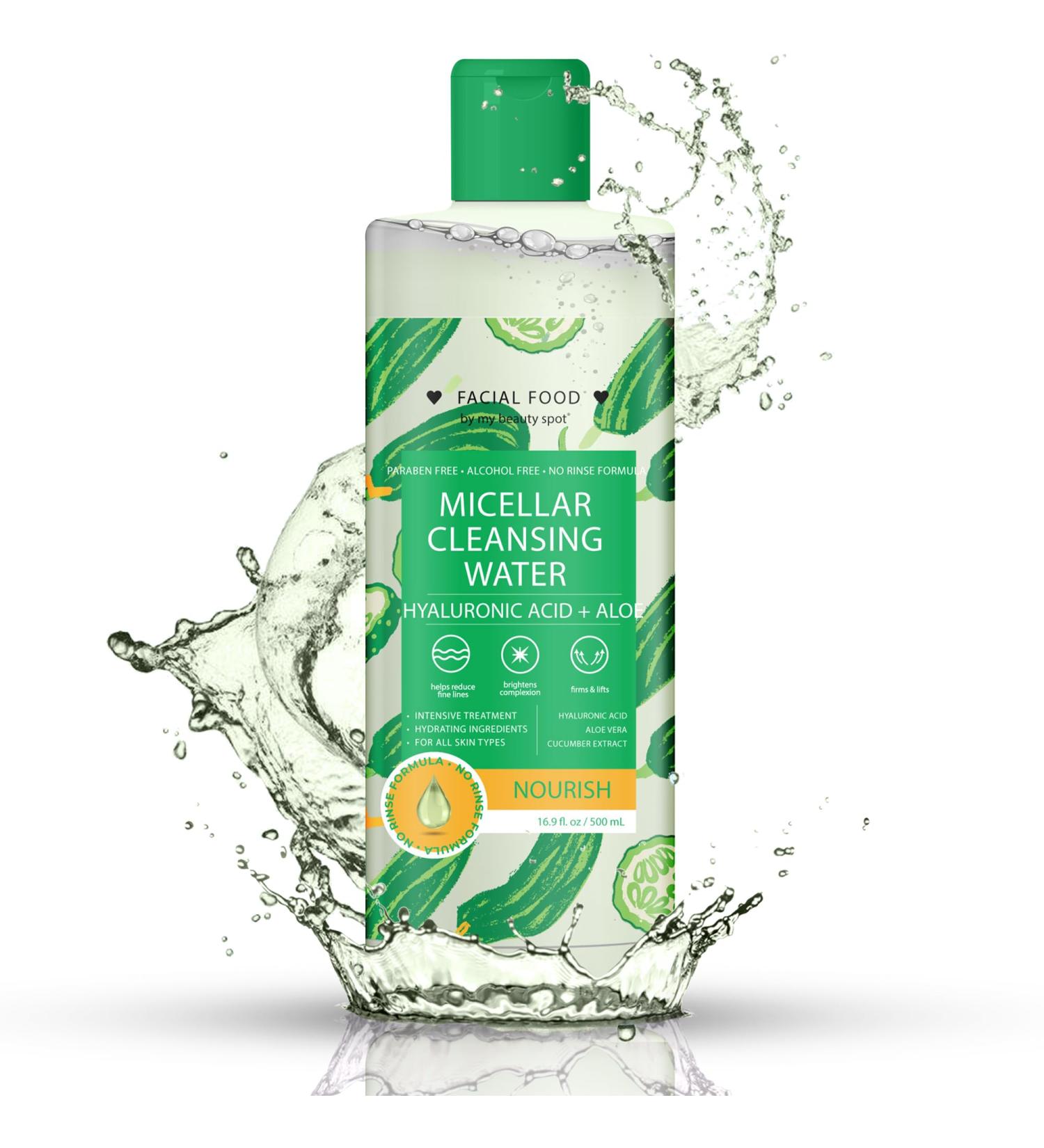 Buy My Beauty Spot Micellar Water - Hydrating Facial Cleansing Makeup Remover (Cucumber 16.9 Fl. Oz) - Gentle Makeup Remover for All Skin Types - International Shipping Available - Buy Online on GoSupps.com