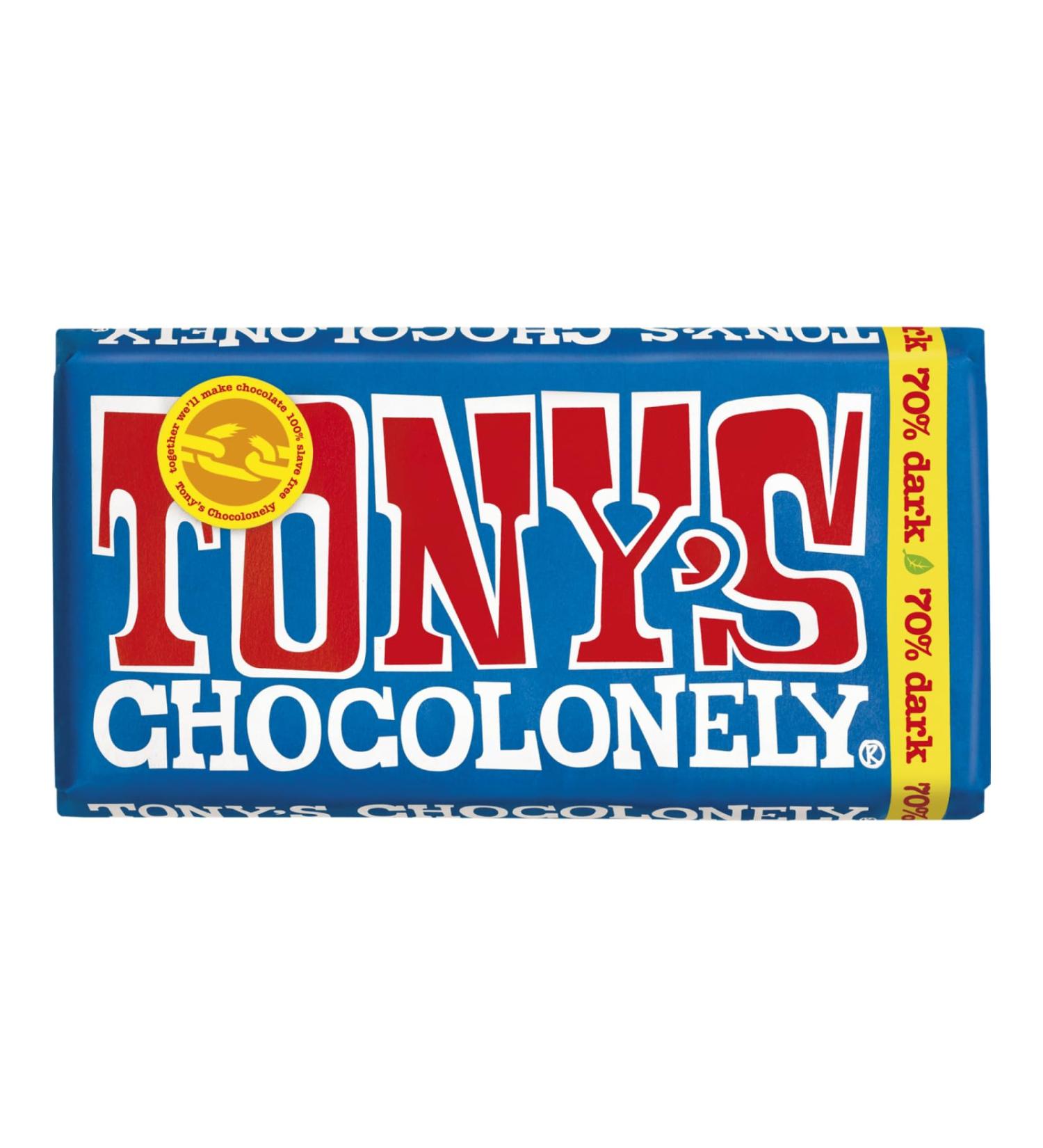 Tony's Chocolonely Tony's Chocolonely - Pure Chocolate Bar - 15 x 180 grams - Fairtrade Chocolate