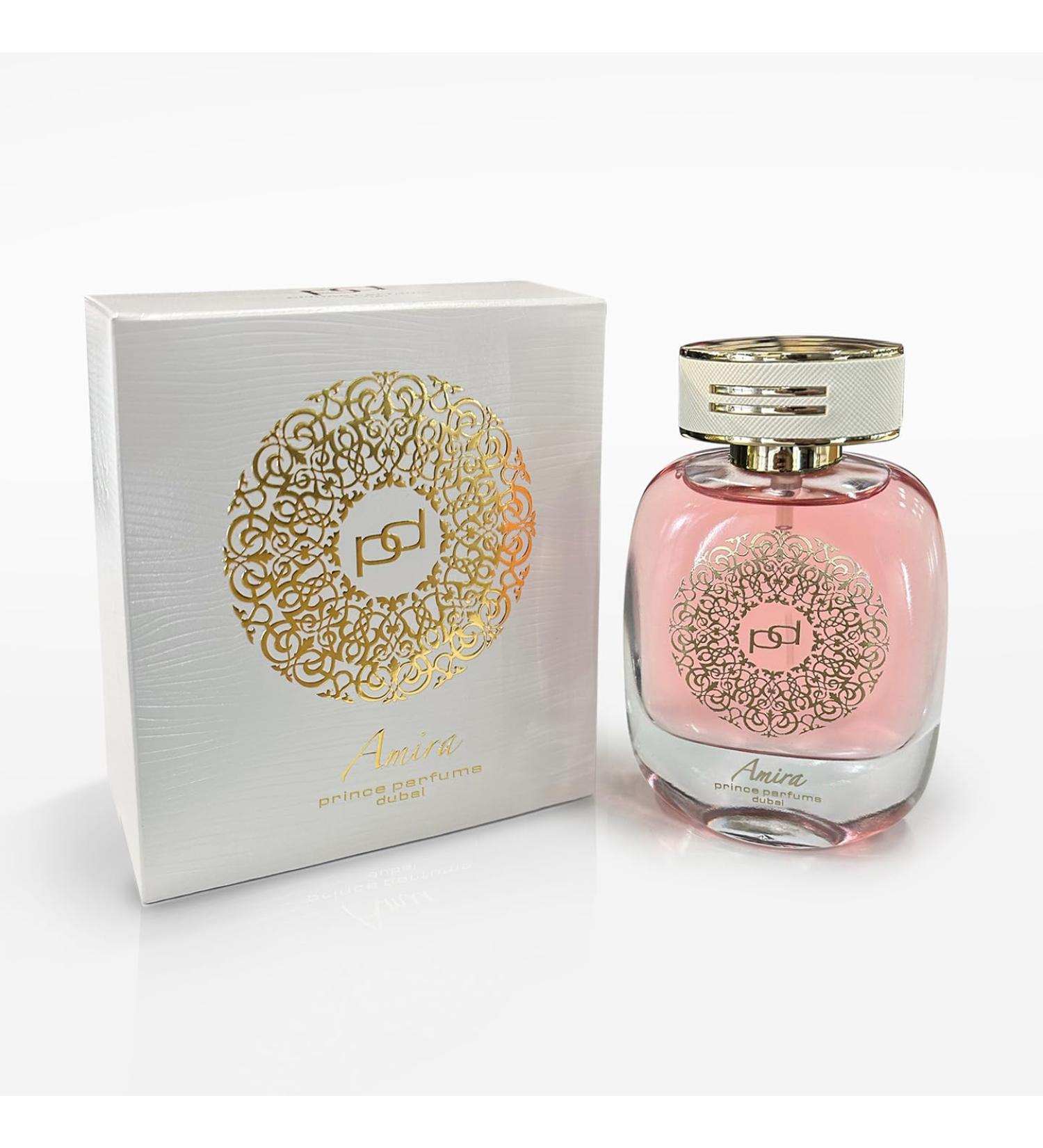 Amira by Prince Parfums Dubai - 3.4 oz Eau de Parfum for Women - Princess of Dubai Collection - Bergamot Peony Jasmine Orange Blossom Patchouli & Vanilla Notes