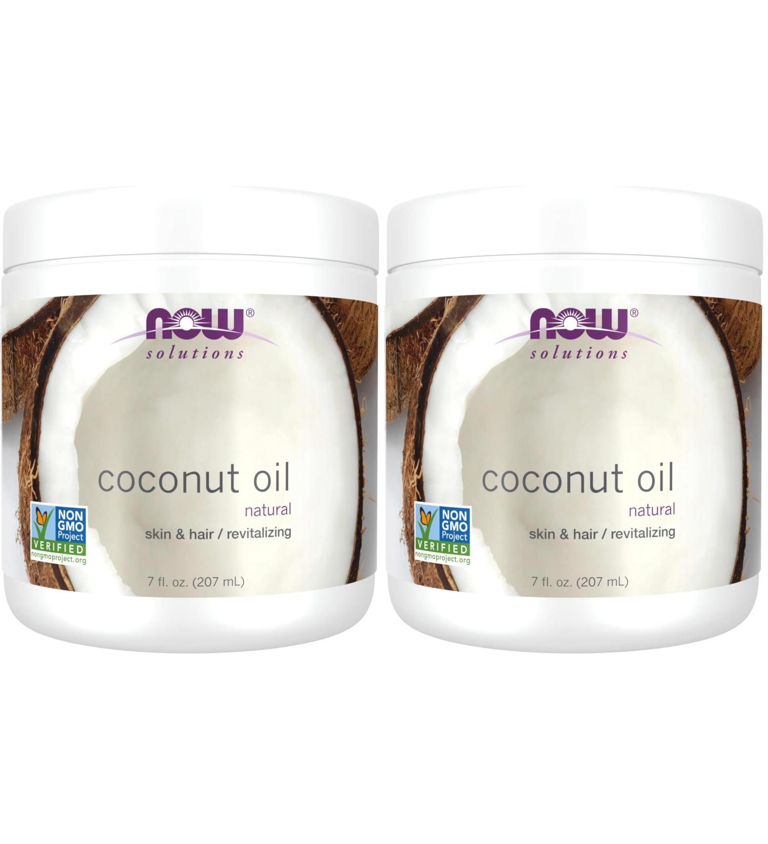 NOW Solutions Coconut Oil Naturally Revitalizing for Skin and Hair Conditioning Moisturizer 7-Ounce (Pack of 2) - Buy Online on GoSupps.com