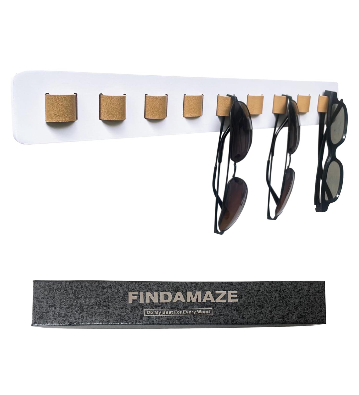 Findamaz White Glasses Storage & Organizer - Wall-Mounted Sunglasses Holders & Display Stand for Multiple Glasses - Buy Online on GoSupps.com