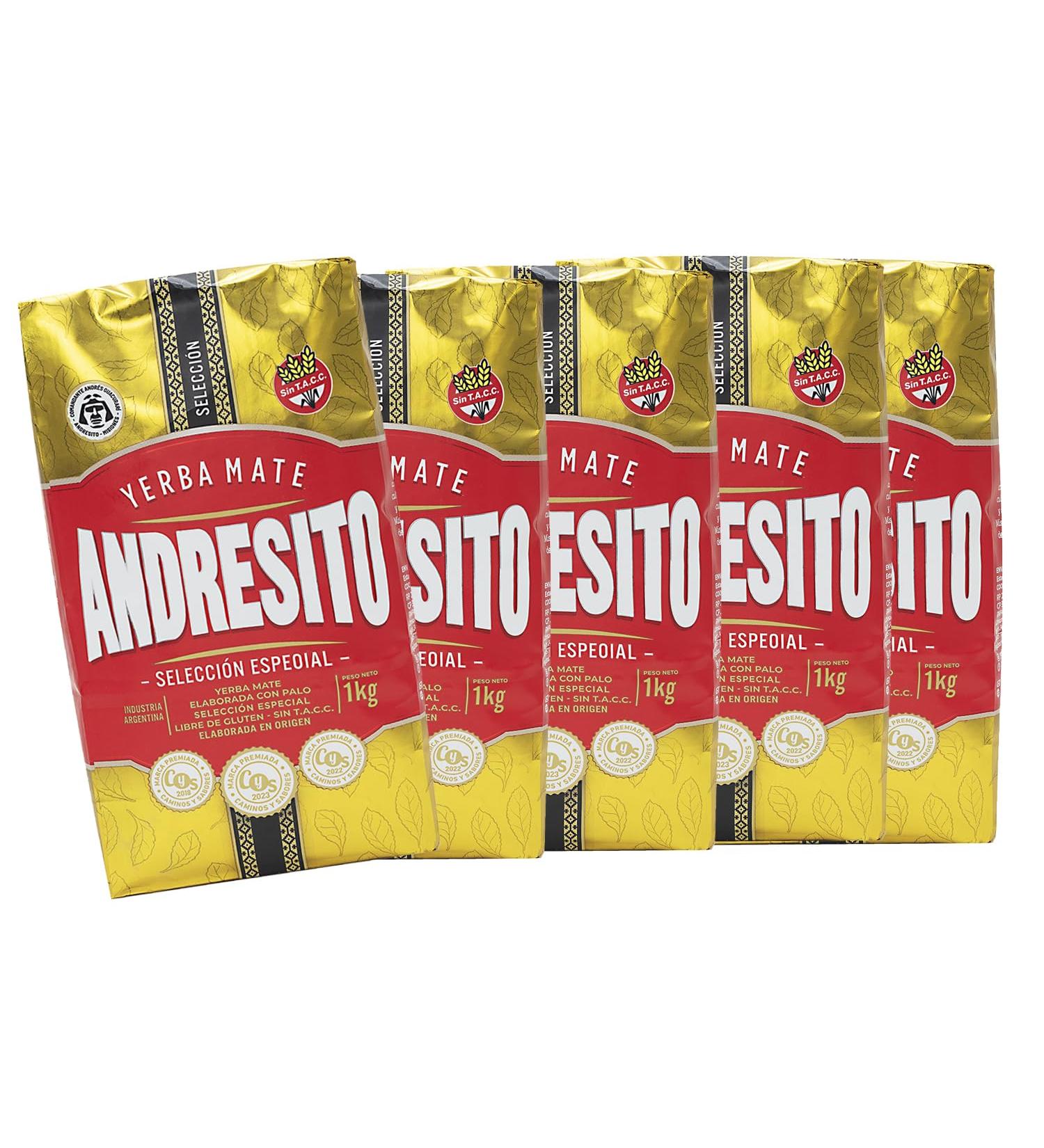 Andresito Especial Mat Yerba d'Argentine 5x1000 g Th en vrac avec tiges