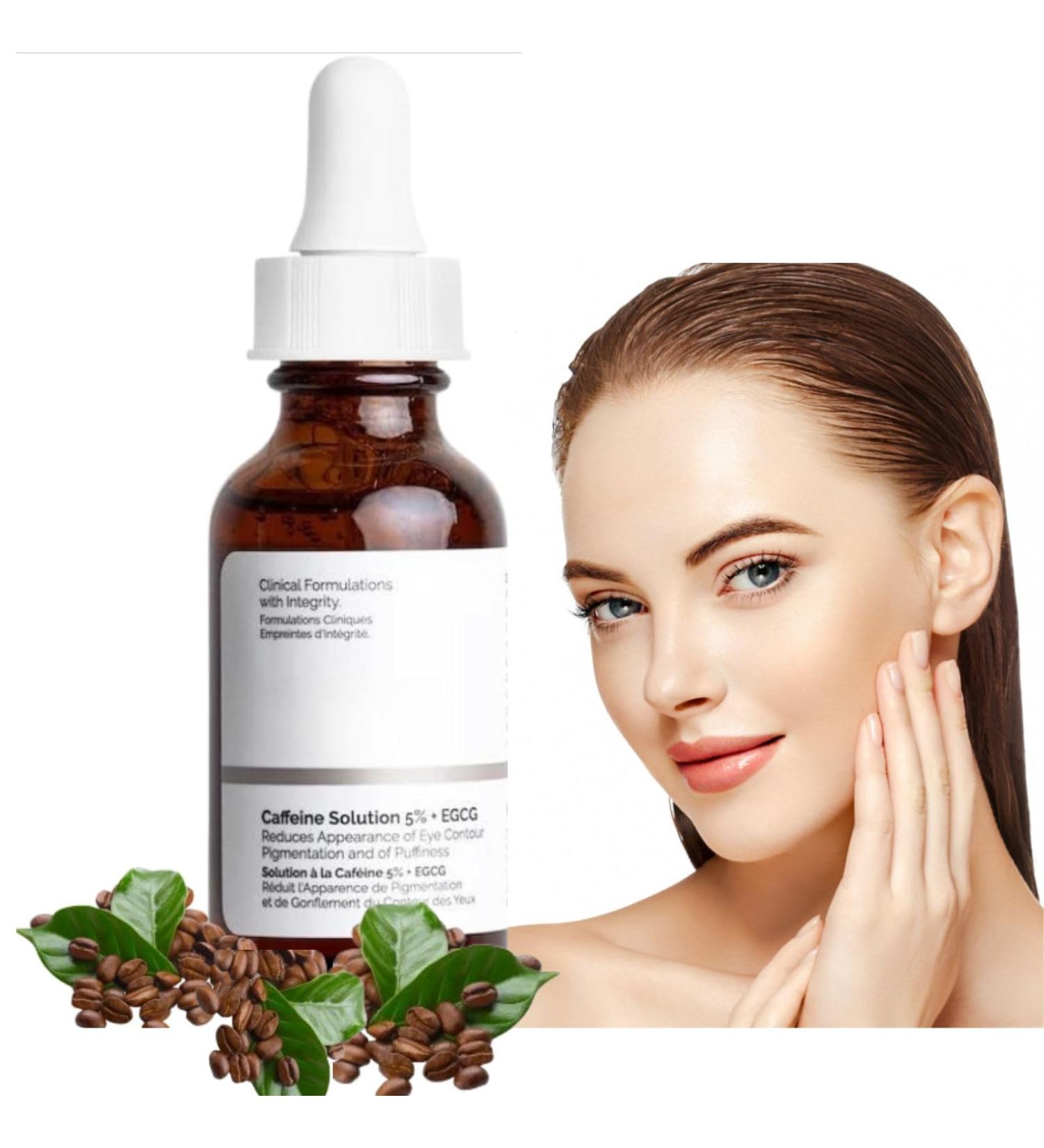 Caffeine Eye Serum Caffeine Solution 5% + EGCG Eye Serum For Dark Circles Caffeine Eye Cream for Anti Aging Wrinkle Lift Eye Line Eye Bags Removal-Firming and Plumping of Skin All Skin Types - Buy Online on GoSupps.com