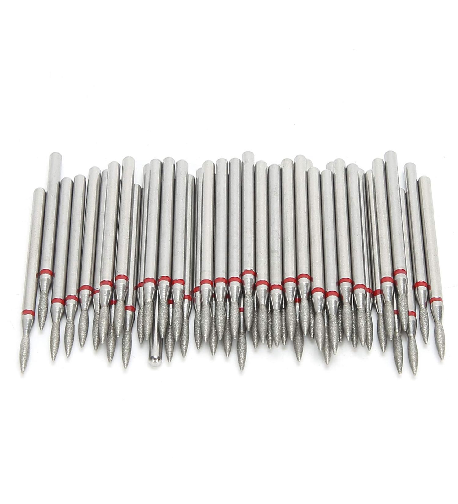50 Piece Nail Drill Set Nail Drill Bits Set 2.35 Mm Shank Nail Cutter Bit Grinding Head Nail Drill Accessories with Rotation Grinding Polishing Callus Removal Multifunctional F-1.8mm - Buy Online on GoSupps.com