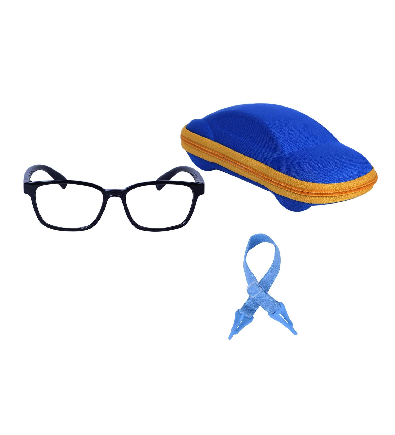 JoXiGo Kids Computer Glasses Against Blue Light (Ages 3-7) | Includes Strap & Case - Black - Buy Online on GoSupps.com