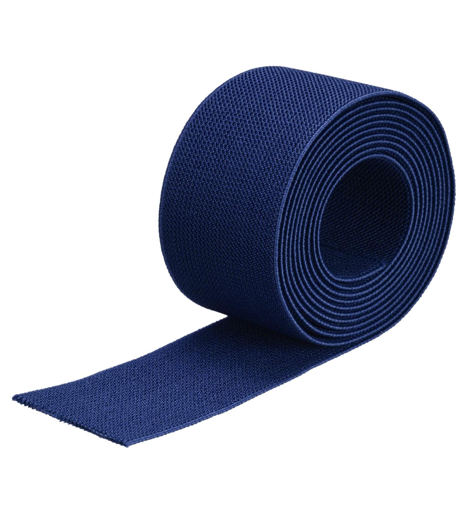 MECCANIXITY Twill Wide Elastic Band 2 Inch Flat 2 Yard Blue - Heavy Stretch Knit Elastic for Sewing Waistband - Buy Online on GoSupps.com