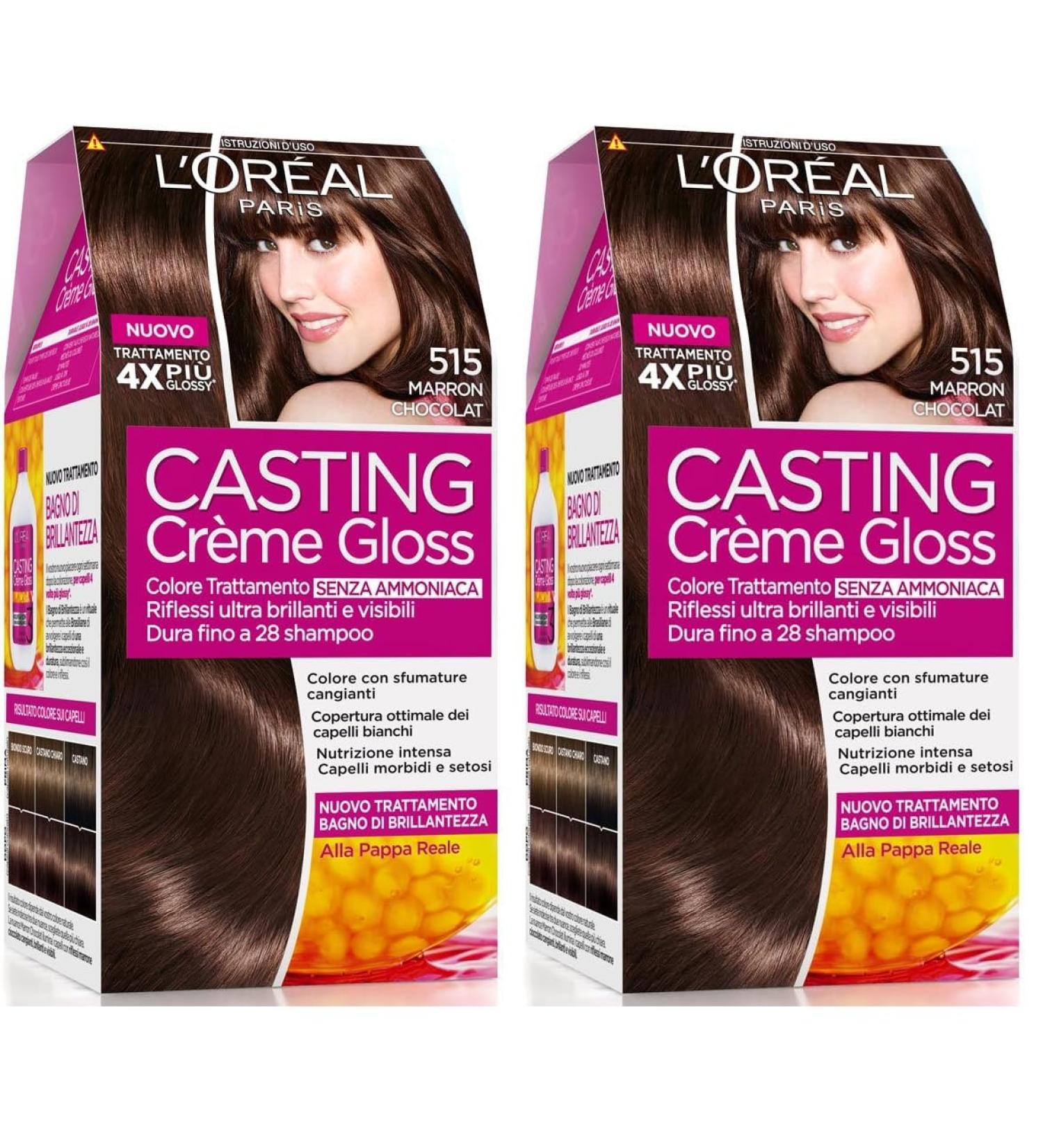 L'Or al Paris Casting Creme Gloss tratamiento colorante para el cabello sin amoniaco para una fragancia agradable. Marron Chocolat 515 (Lot de 2) Brun 1 unit (Lot de 2) - Buy Online on GoSupps.com