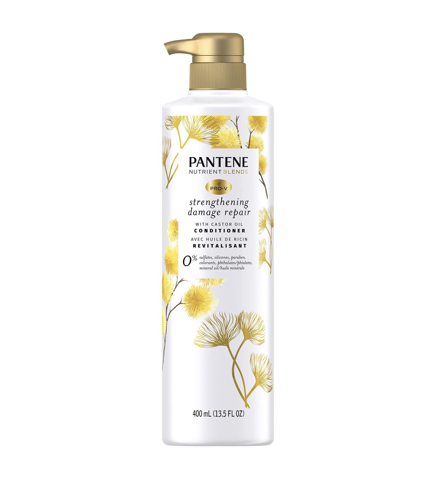Pantene Conditioner with Castor Oil Sulfate Free Nutrient Blends Fortifying Damage Repair 400 mL White and Yellow - Buy Online on GoSupps.com