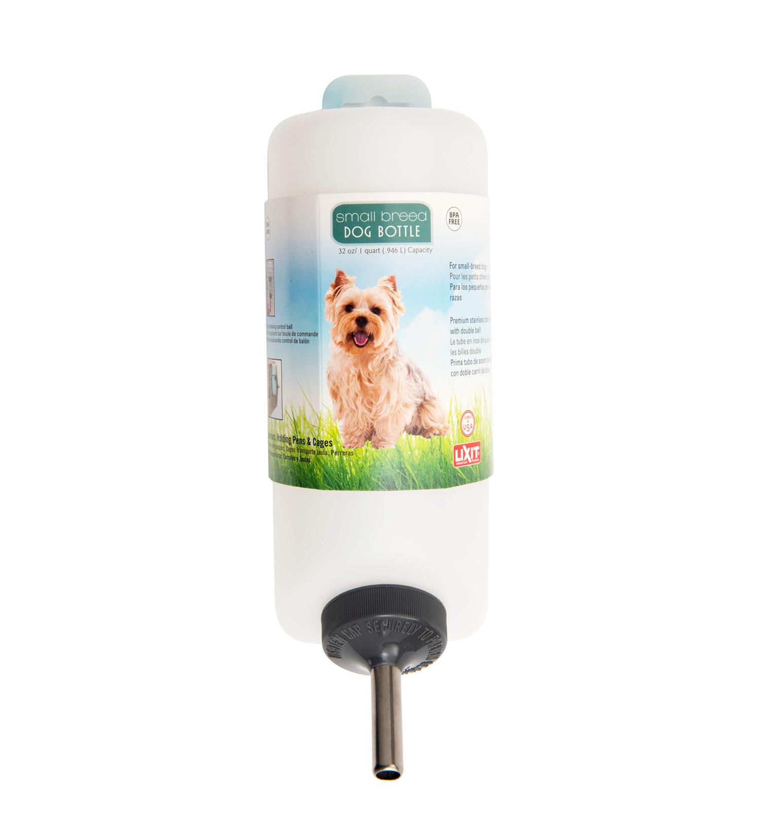 Lixit Wide Mouth Water Bottles for Dogs - 900ml (32oz) - Ideal for Small & Large Dogs - White/Opulent Garden - International Shipping Available - Buy Online on GoSupps.com