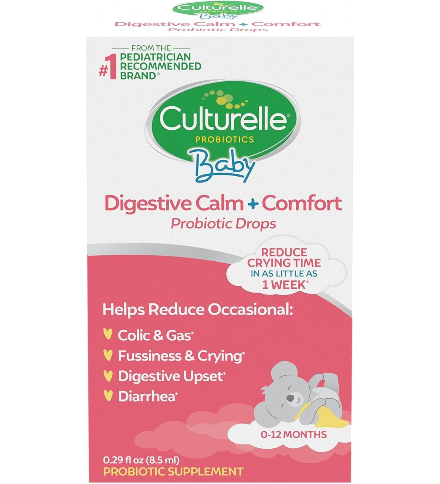 Culturelle Baby Digestive Calm & Comfort Probiotic Age 0-12 Mos 8.5Ml, Helps Periodic Colic, Gas, Fussiness, Crying & Digestive Upset In Infants & Newborns, Vegan Non-Gmo Gluten-Free, 1 Mos. Supply - Buy Online on GoSupps.com