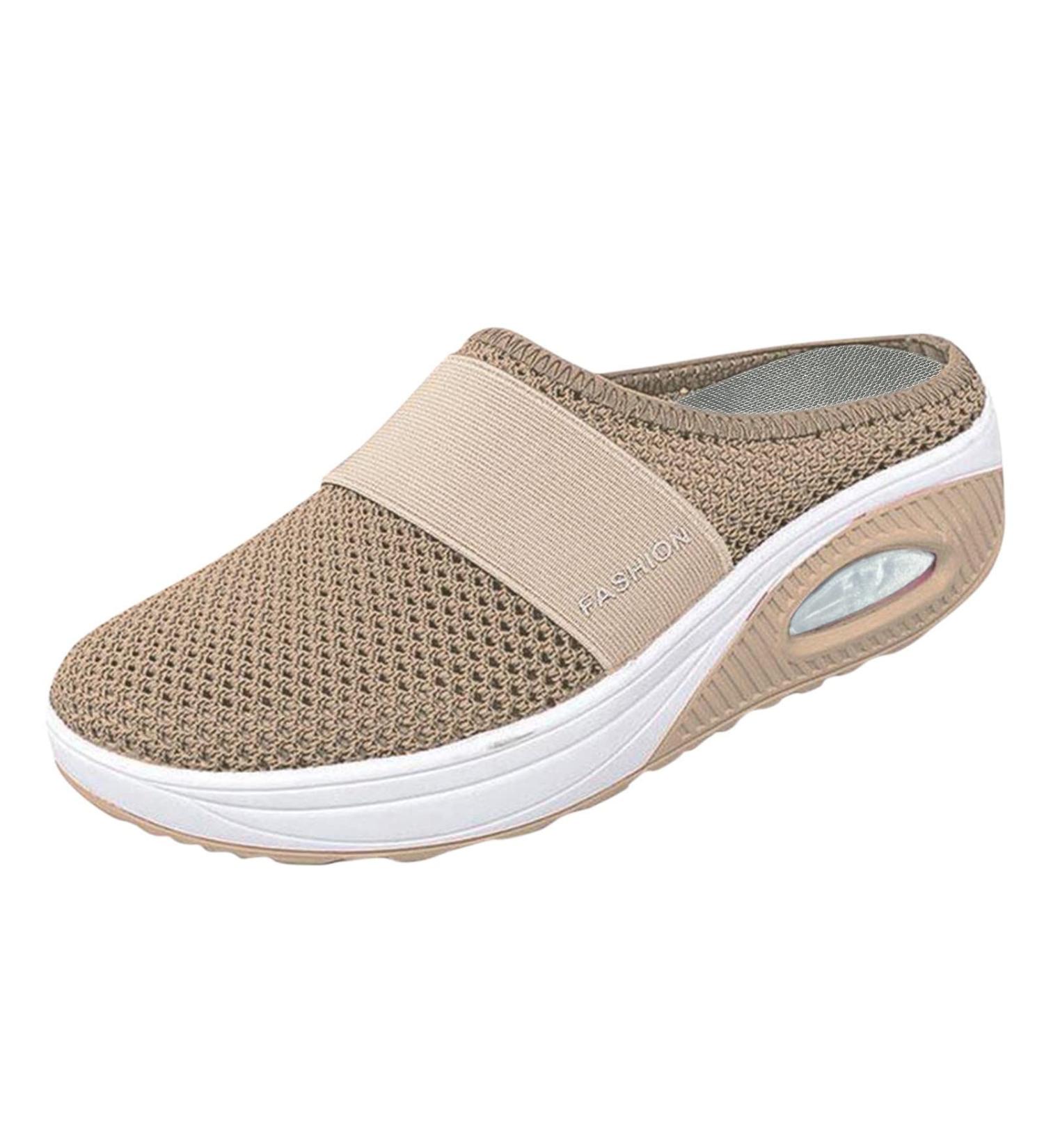 Orthopedic Women s Air Cushion Slip-On Sneakers | Diabetic & Walking Shoes | Lightweight Khaki Mesh Sandals - Size 40 EU - Buy Online on GoSupps.com