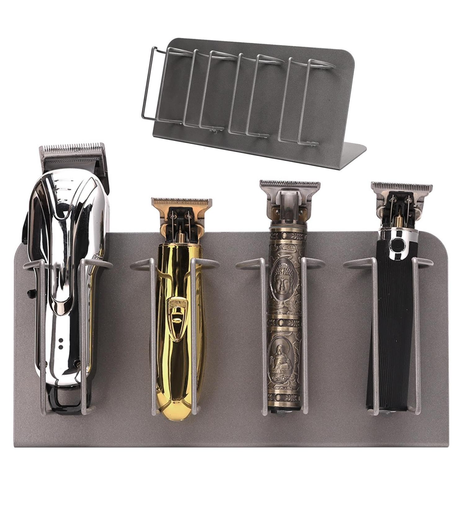 Hair Clipper Holder Hair Clipper Holder Rack Stainless Steel Salon Tools Organizer Barber Tool Box for Hairdresser Beard Shaver Hair Trimmer Display - Buy Online on GoSupps.com