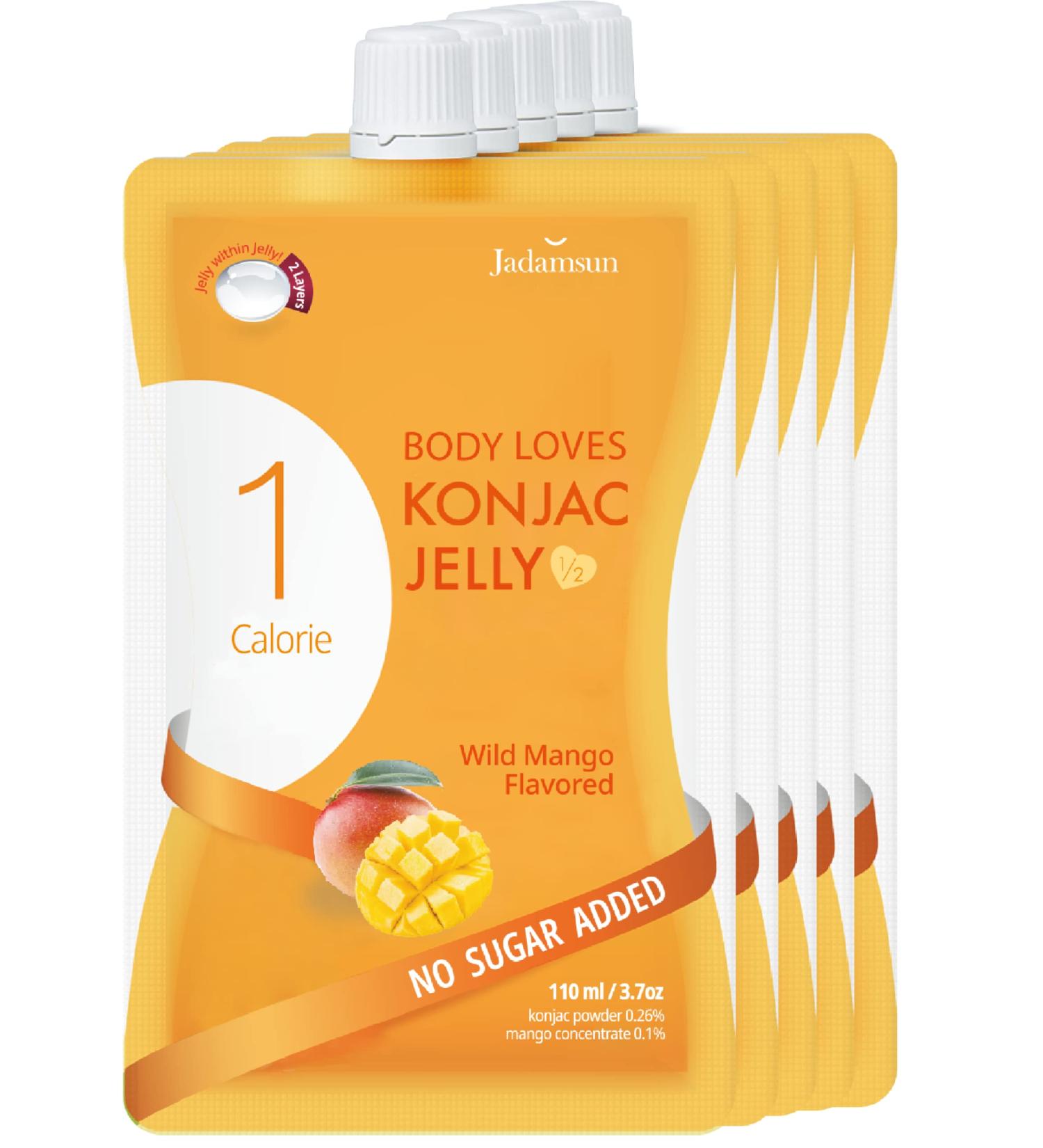 Jadamsun Mango Konjac Jelly: 1 Calorie Smoothie, Zero Sugar - 20pc - Buy Online on GoSupps.com