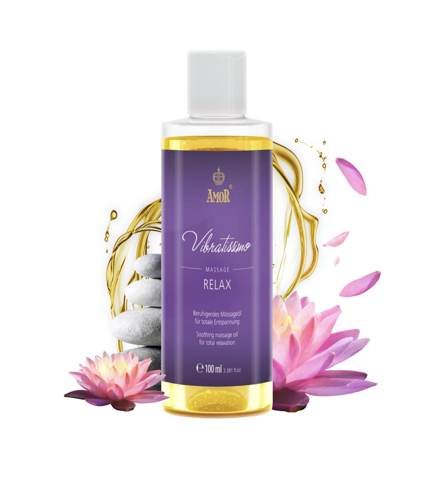 Vibratissimo Relax Soothing Massage Oil for Relaxation Erotic Love Oil 100 ml Relax 100 ml (Pack of 1) - Buy Online on GoSupps.com