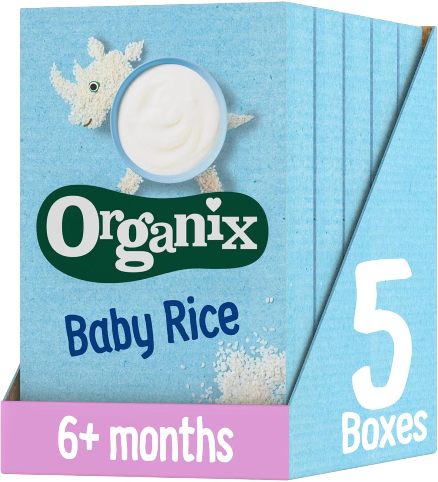 Organix  Baby Rice Organic 6+ Months - Pack of 5 - 100g - Buy Online on GoSupps.com