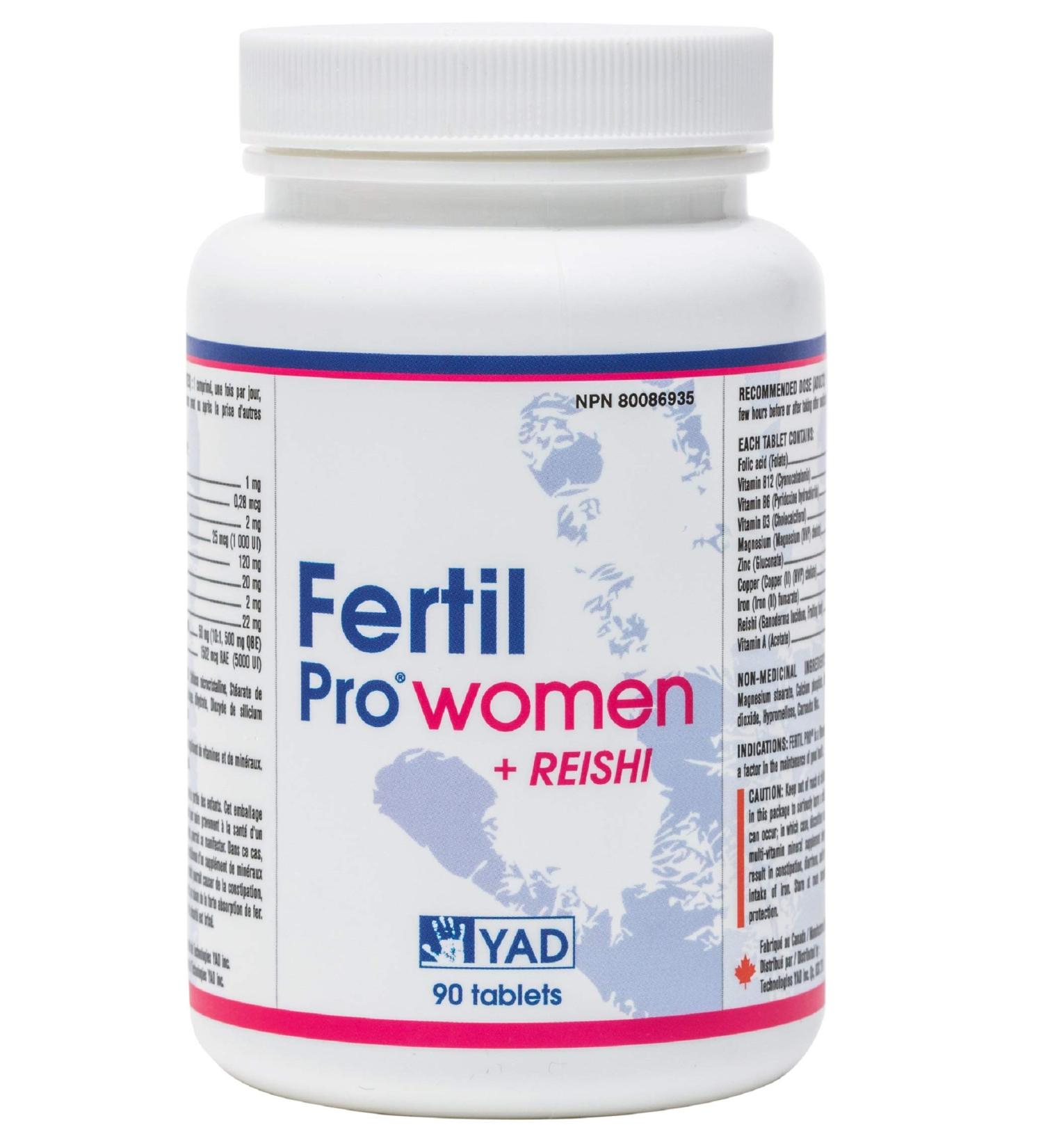 Fertil Pro Woman + Reishi Natural Female Fertility Supplements for Women with Vitamins & Nutrients Pre-Conception Pre-Pregnancy Support for Her (90 Pills 3 Month Supply) - Buy Online on GoSupps.com