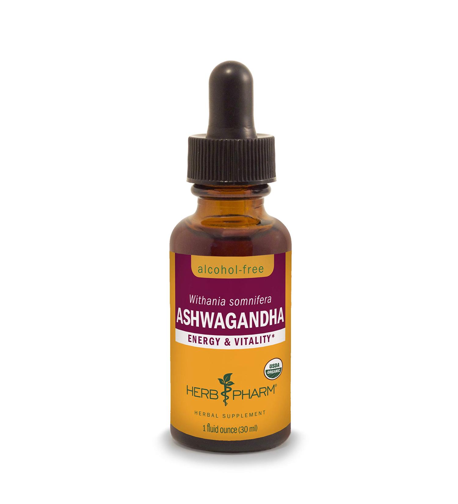 Herb Pharm Ashwagandha Tincture - Alcohol-Free 1 fl oz (30 ml) - Natural Stress Relief - Buy Online on GoSupps.com