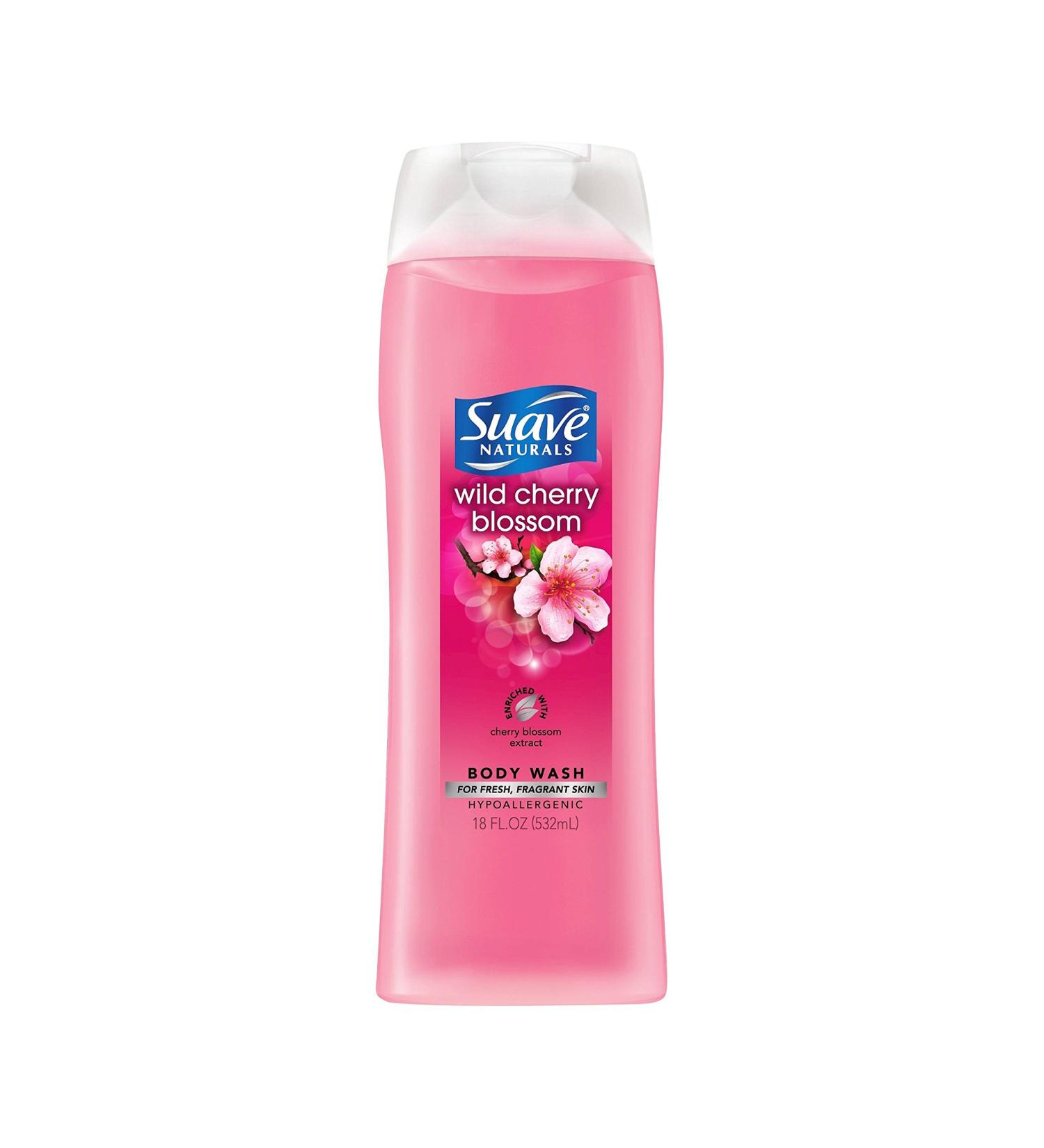 Suave Essentials Wild Cherry Blossom Body Wash 18 Fl. Oz. Pack of 2