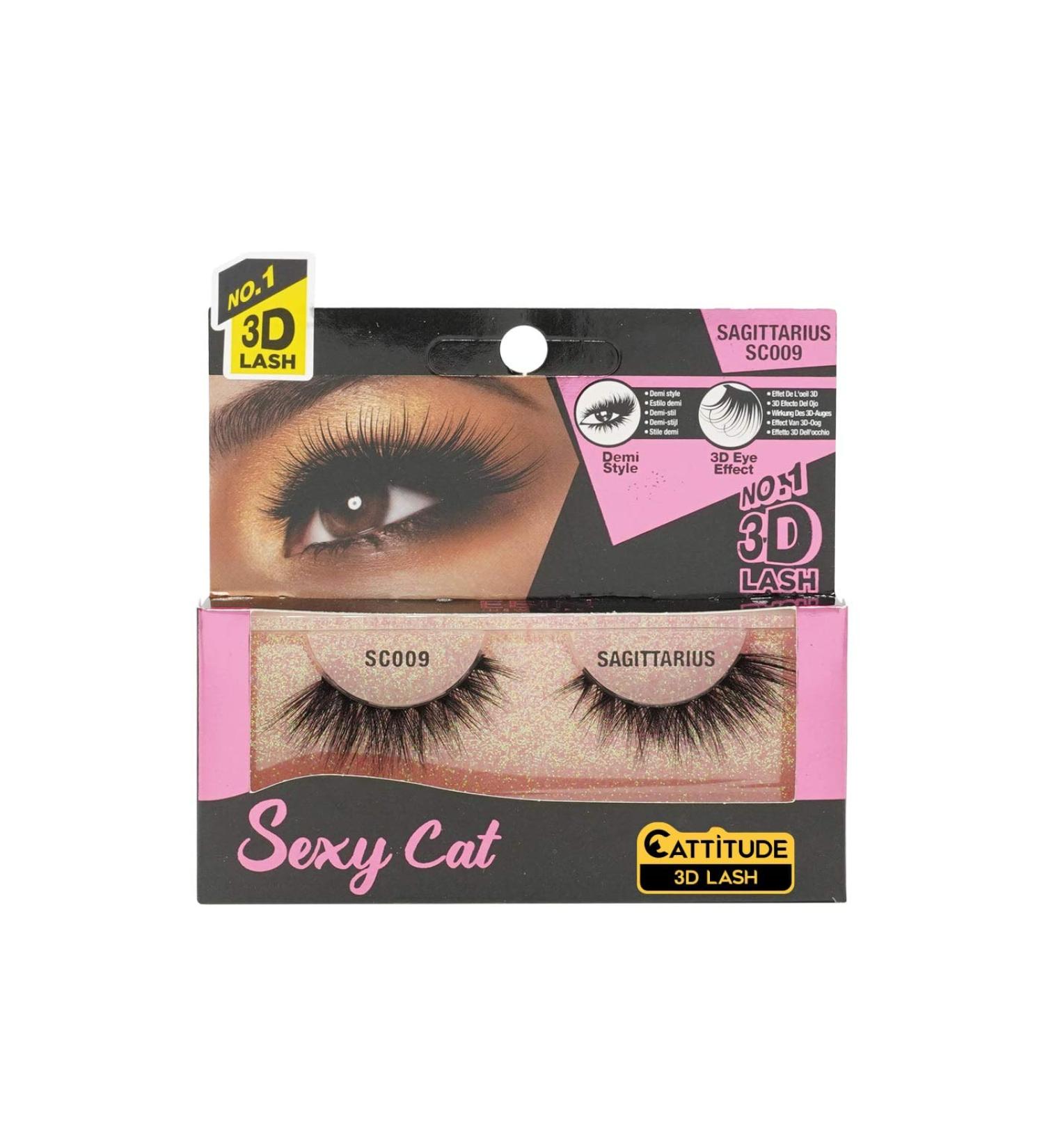 EBIN NEW YORK Cattitude 3D Lash - Sagittarius | Dramatic Lightweight Comfort | Winged Out Effect | Reusable | Sexy Cat - Buy Online on GoSupps.com