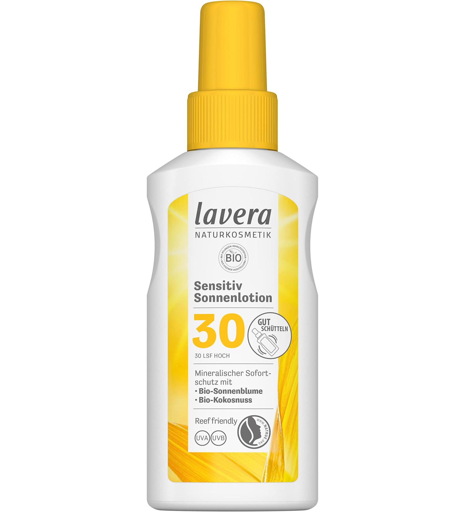 Buy Lavera Sensitive Sun Lotion LSF 30 - Natural Vegan Sun Protection for Sensitive Skin - 100 ml - Buy Online on GoSupps.com