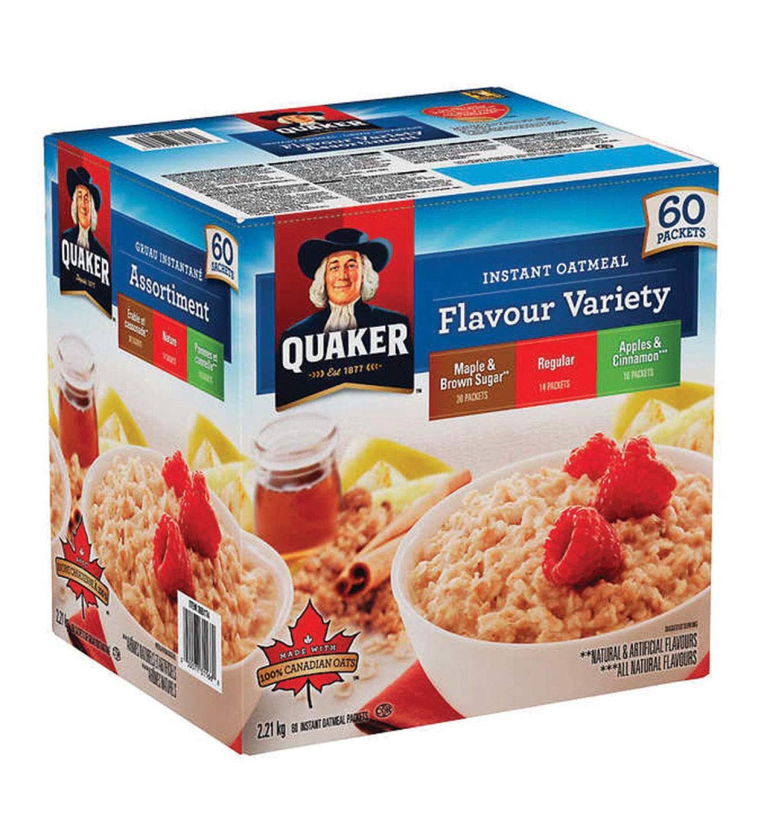 Quaker Instant Oatmeal Cereal Variety 60 Pk 2.21 kg (Pack of 1)