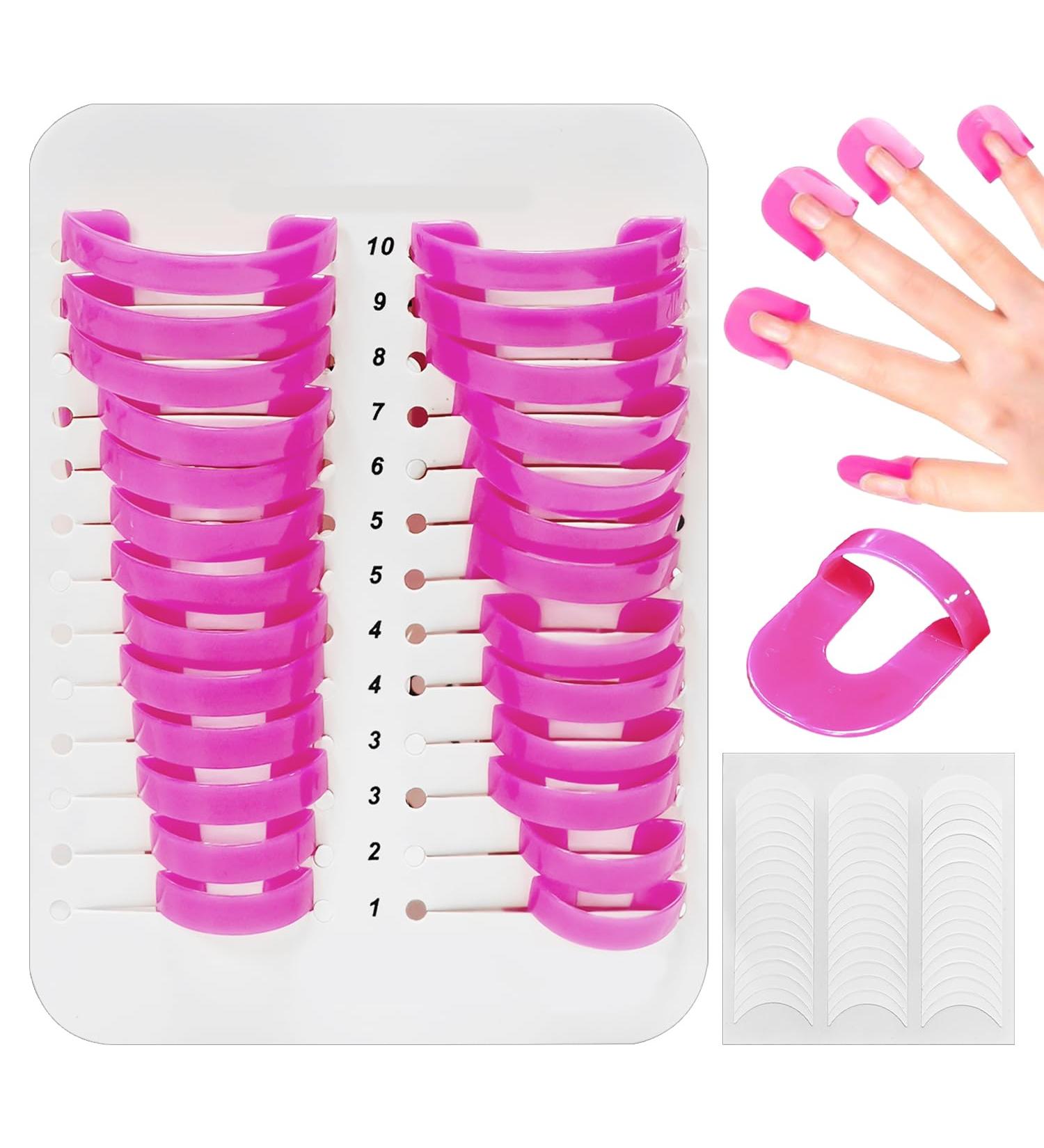 26 Pieces Nail Art Anti-Spill Clips Anti-Spill Glue Manicure Tools Nail Polish Application Aid Anti-Spill Model Nail Painting Template Diy Manicure Accessories - Buy Online on GoSupps.com