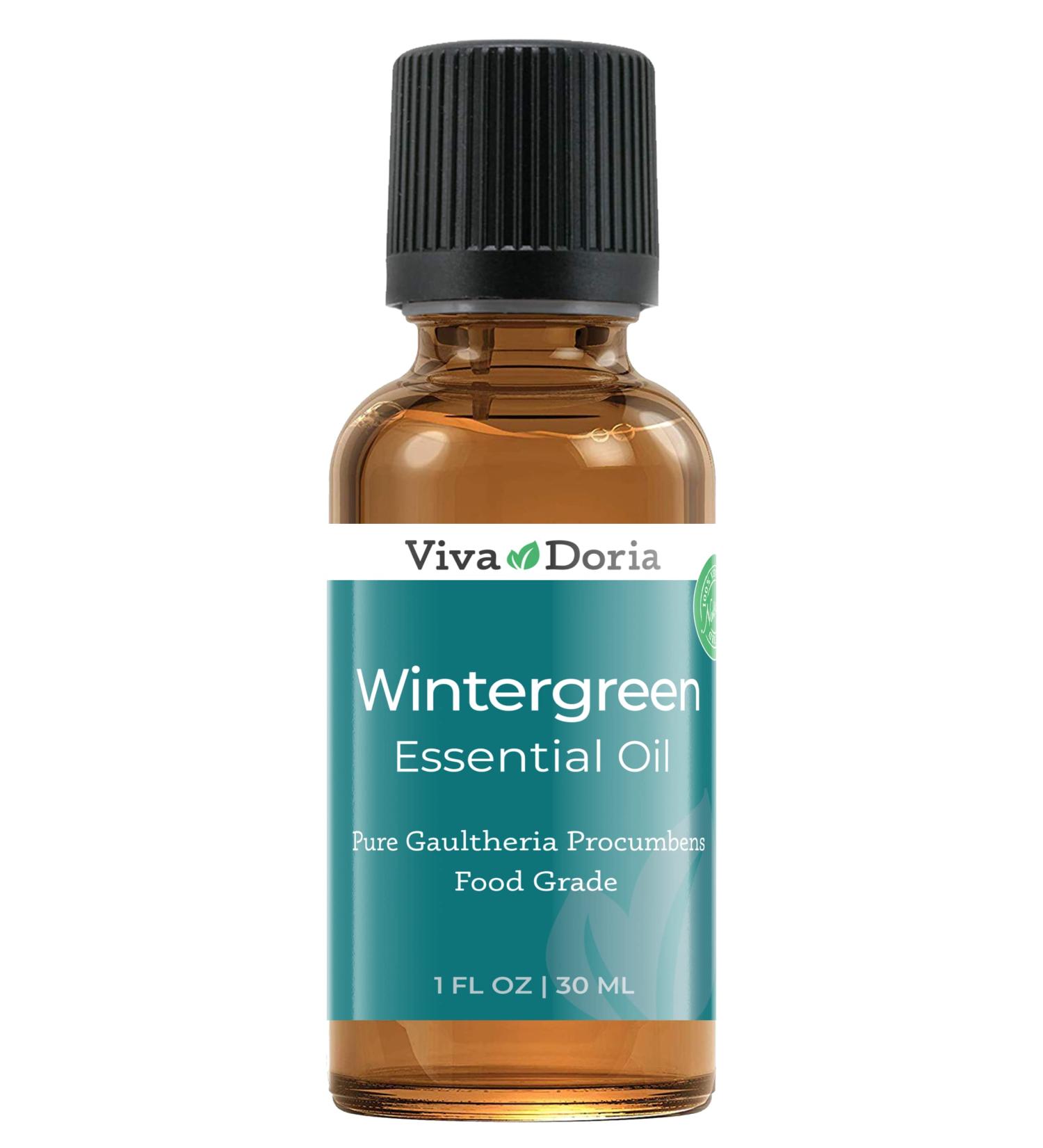 Viva Doria 100% Pure Wintergreen Essential Oil - Undiluted Food Grade 30 mL for Aromatherapy & Cooking - Buy Online on GoSupps.com