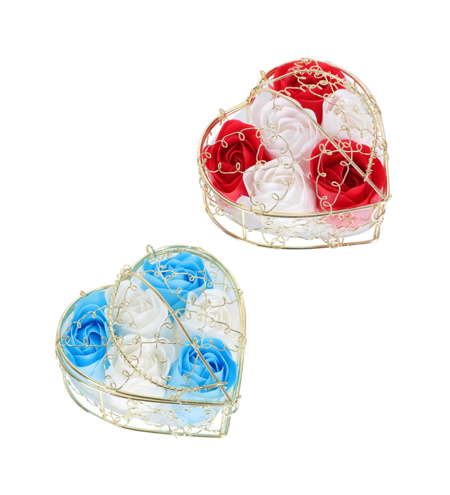 Angoily 6 Sets Soap Box Ladies Floral Scented Bath Soap Rose Petals Soap Forever Immortal Flowers Artificial Rose Flowers Memorial The Iron Floral Soap Romantic - Buy Online on GoSupps.com