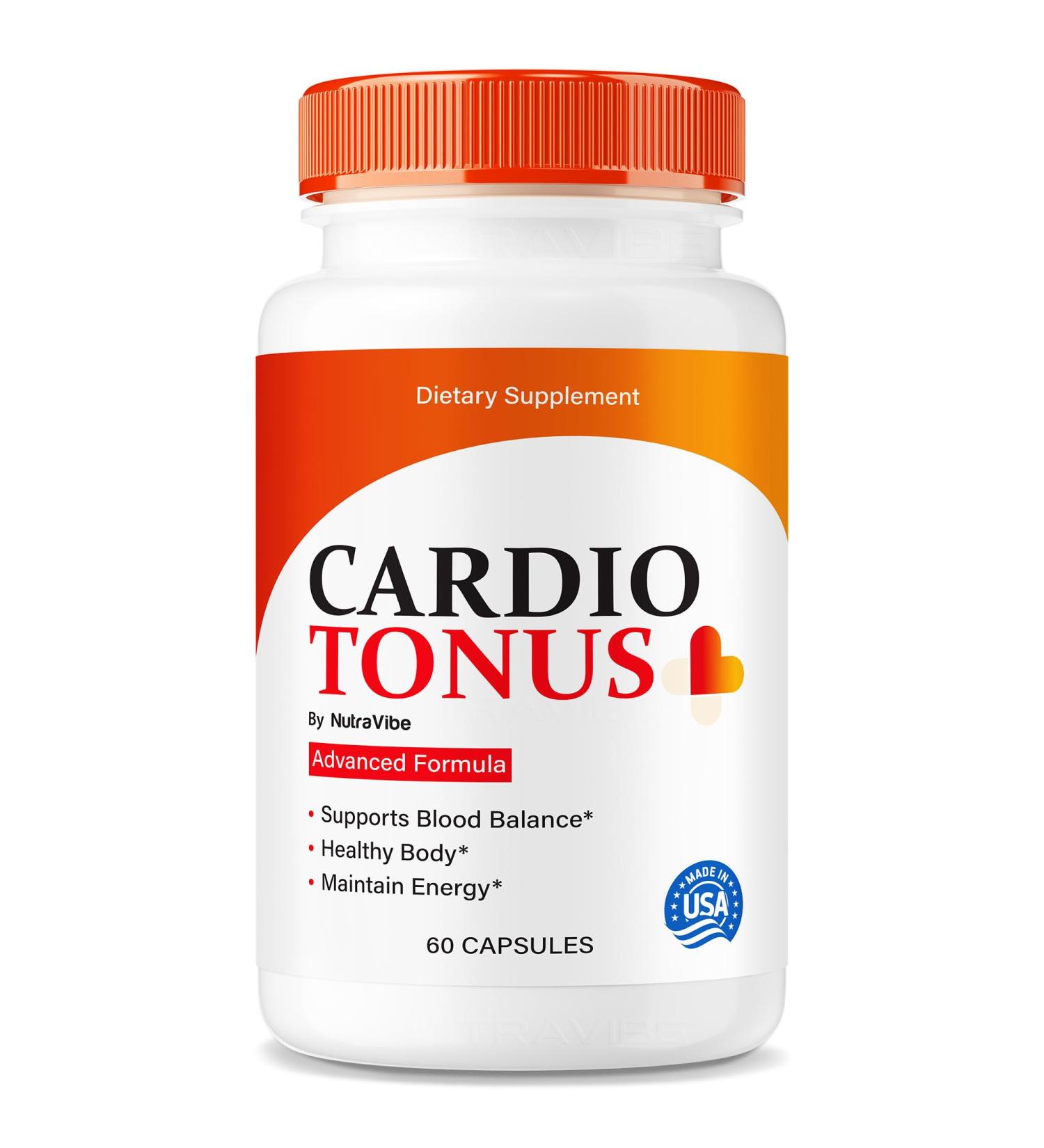 NutraVibe Cardio Tonus CardioTonus Capsules with Natural Ingredients | Premium Formula to Support Energy Healthy Circulation and Balanced Levels | Easy-to-Take Pills 30 Day Supply (60 Capsules) - Buy Online on GoSupps.com