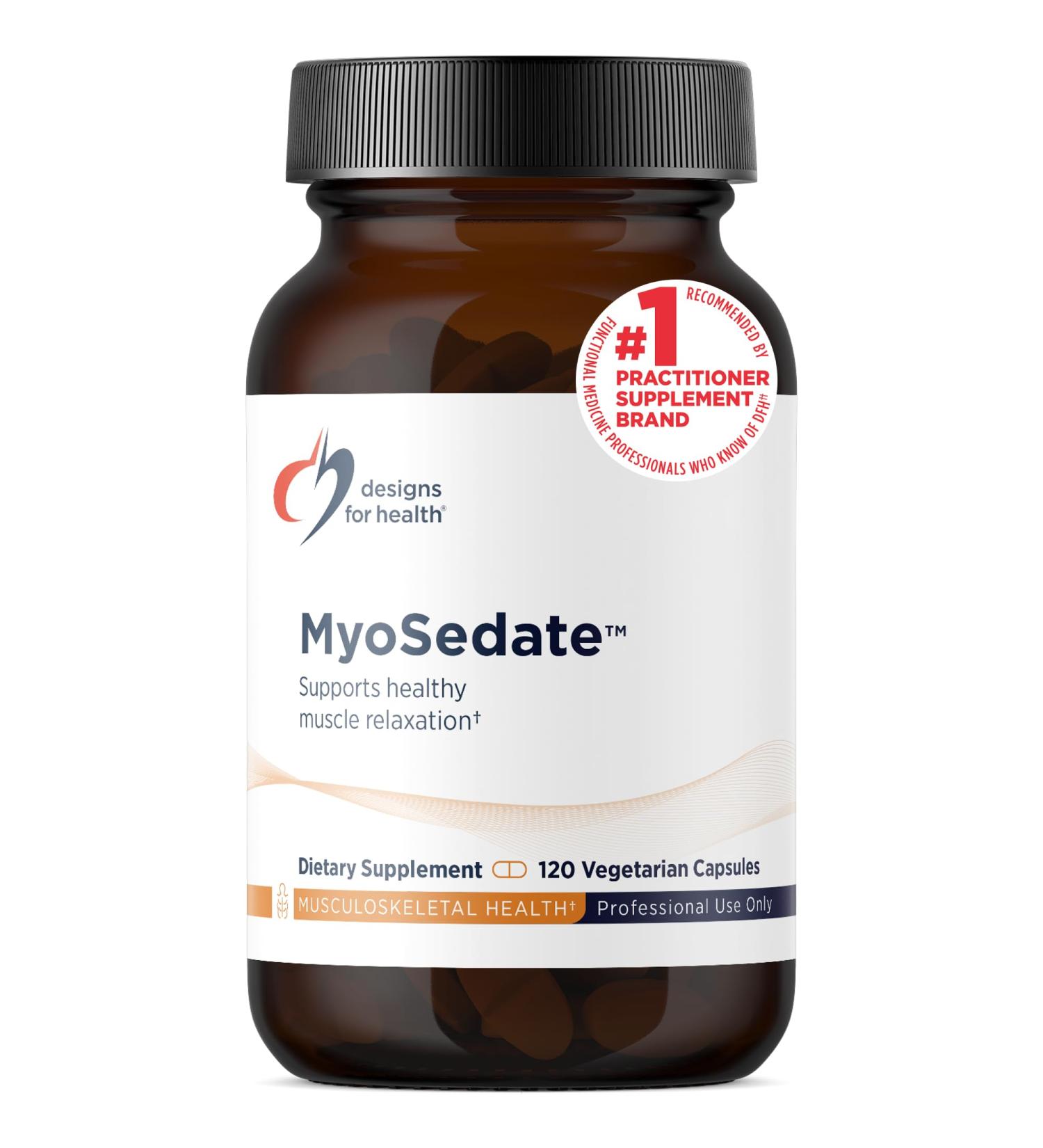 Designs for Health MyoSedate - Magnesium Valerian Root Passion Flower + Lemon Balm - Promotes Healthy Muscle Relaxation + Calm Support - Non-GMO Herb + Mineral Supplement (120 Capsules) - Buy Online on GoSupps.com