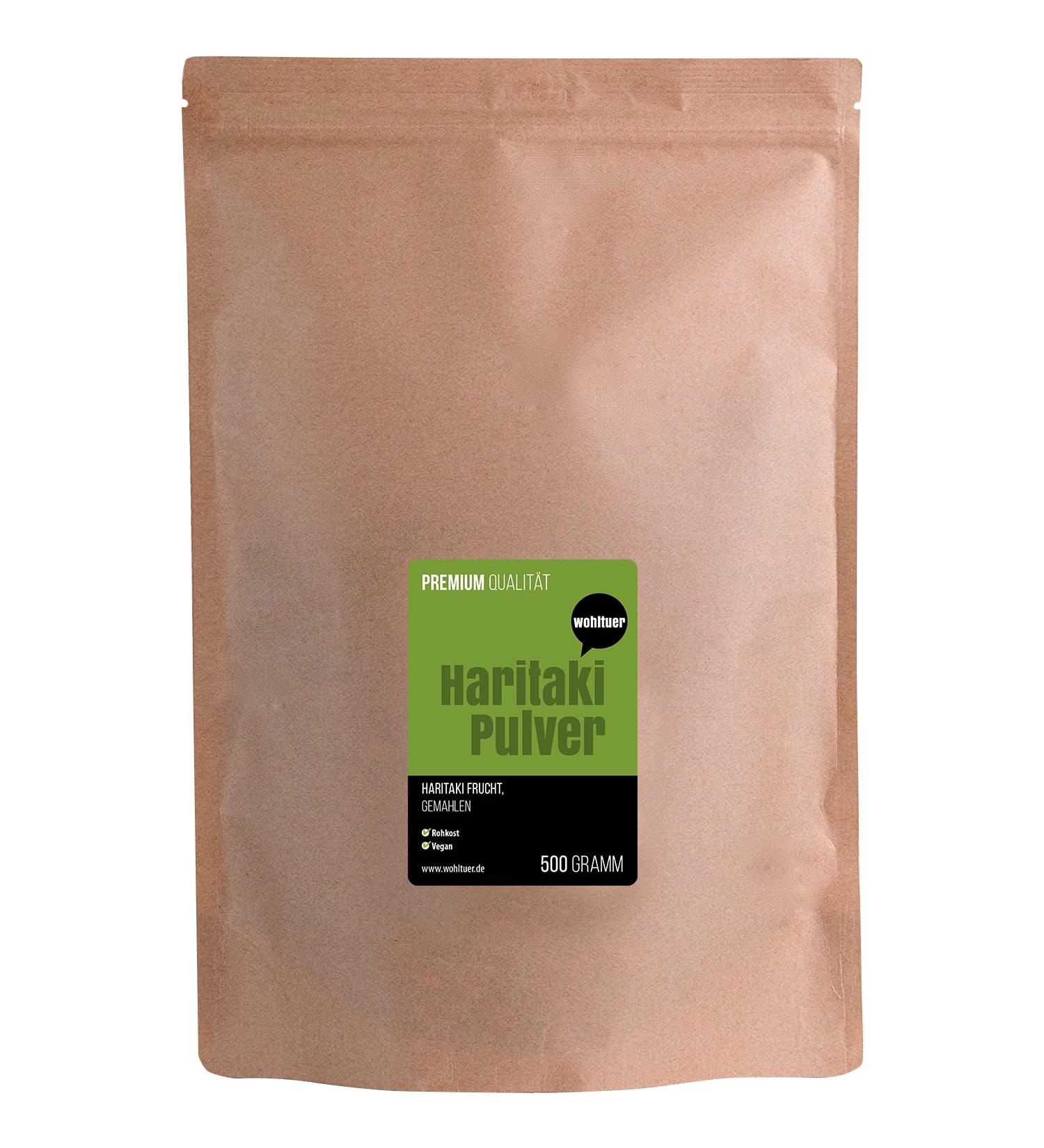  Wohltuer Haritaki Powder 100g Vegan Ayurvedic Food Supplement Lab Tested - Buy Online on GoSupps.com