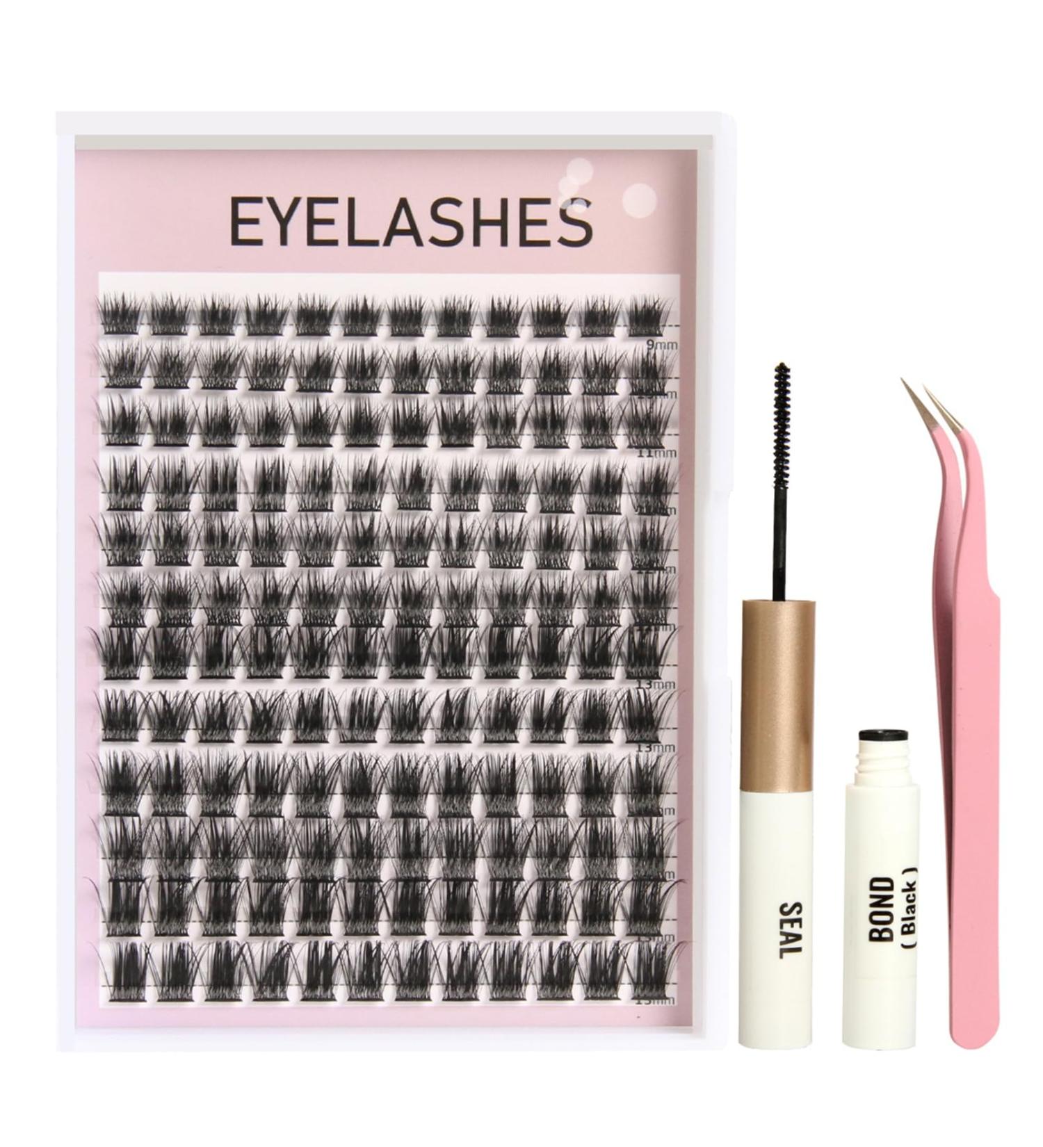 3D Fake Lashes Set - Individual False Eyelashes with Eyelash Glue and Tweezers for Beginners Reusable - Buy Online on GoSupps.com